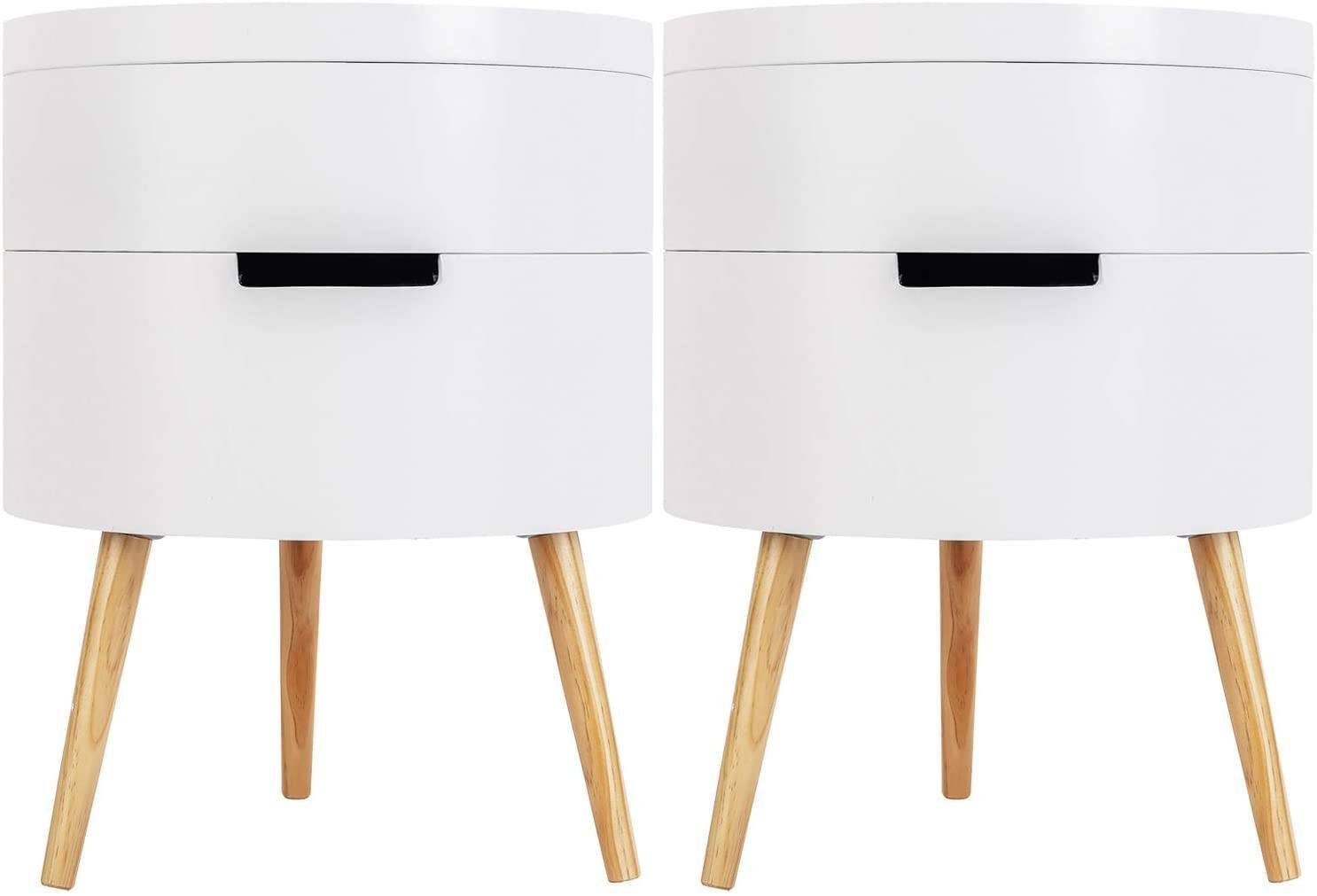 Woltu Nachttisch, 2er Set Nachtkommode mit Stauraum, mit Beinen, Holz, MDF günstig online kaufen