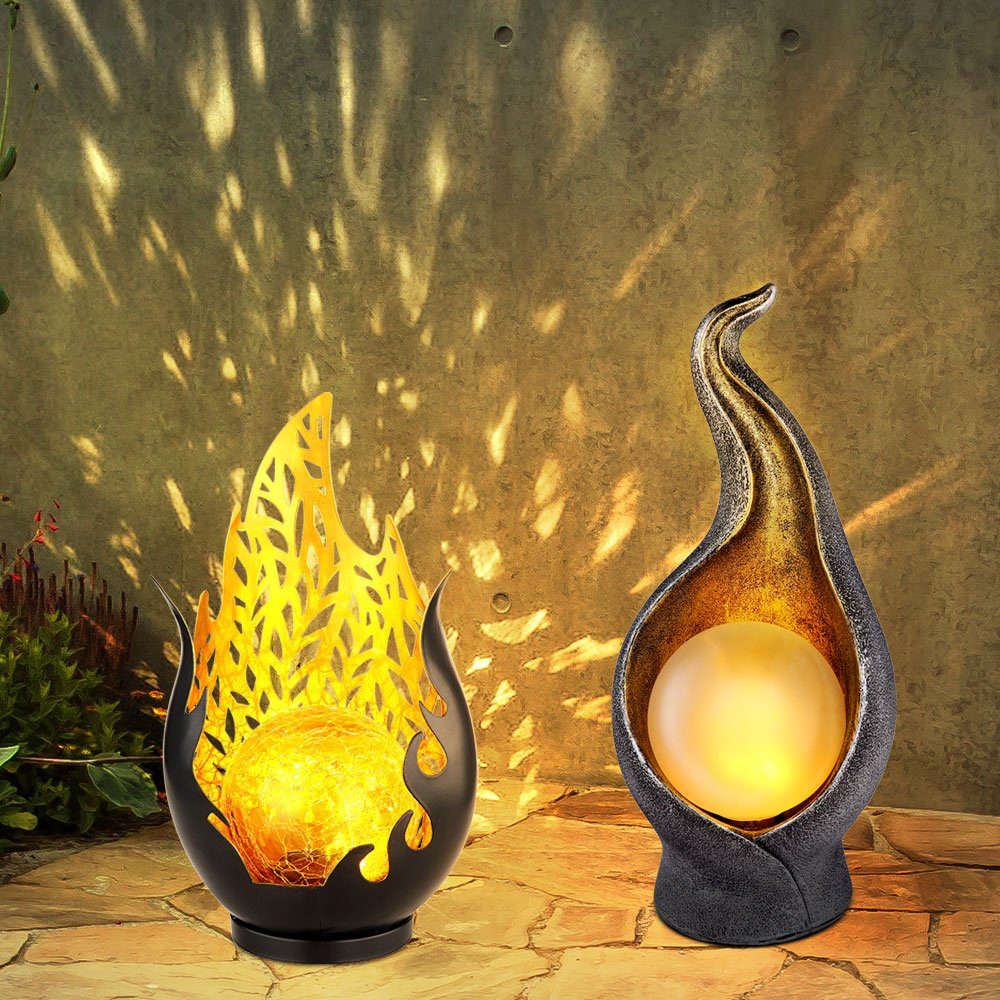 GLOBO LIGHTING LED Solarleuchte, LED-Leuchtmittel fest verbaut, Warmweiß, Solarleuchte Solarlampe Außenleuchte Garten, IP44 Akku orientalisch