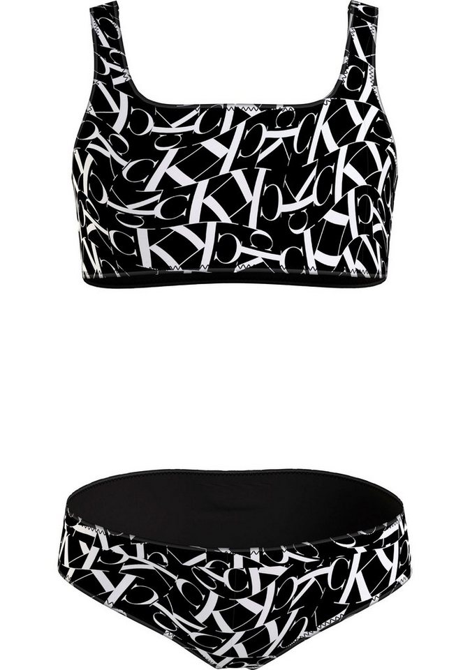 Calvin Klein Swimwear Bustier-Bikini BRALETTE BIKINI SET-PRINT mit Calvin  Klein Logoprint, Hochwertiges Material aus recyceltem Polyester