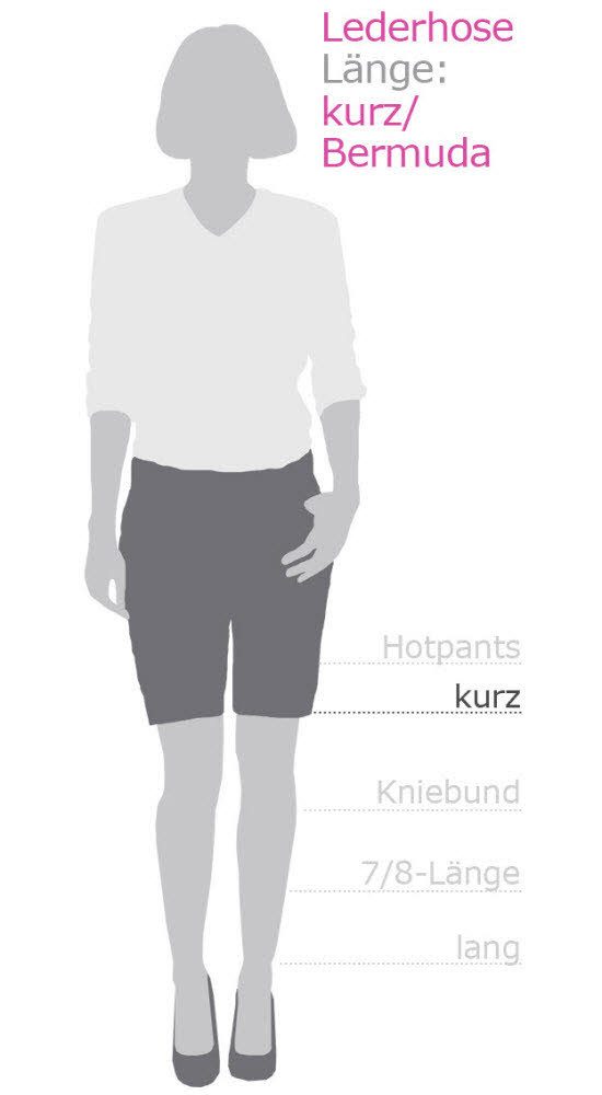 Nübler Trachtenlederhose Lederhose kurz Tiana L in Silber von Nübler
