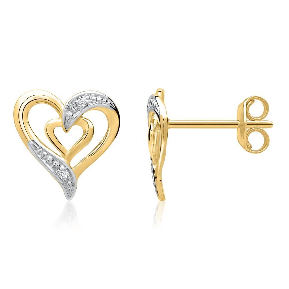 Unique Paar Ohrstecker 585er Gelbgold-Oh...