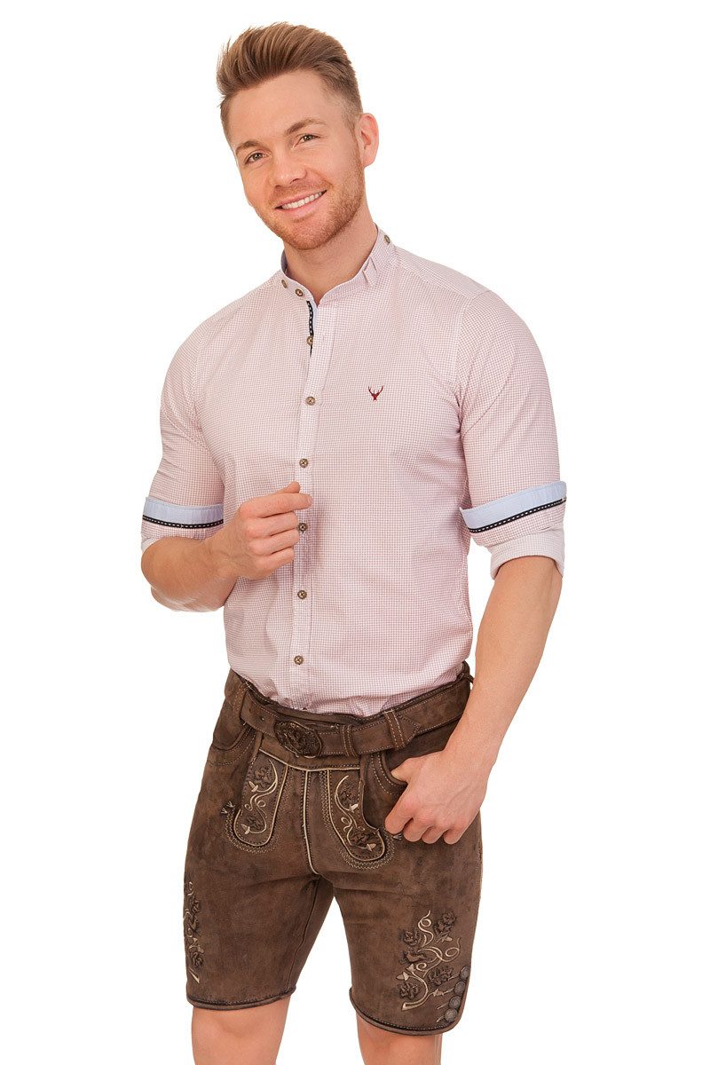 Hatico Trachtenhemd Trachtenhemd - GODRIC - blau, rot