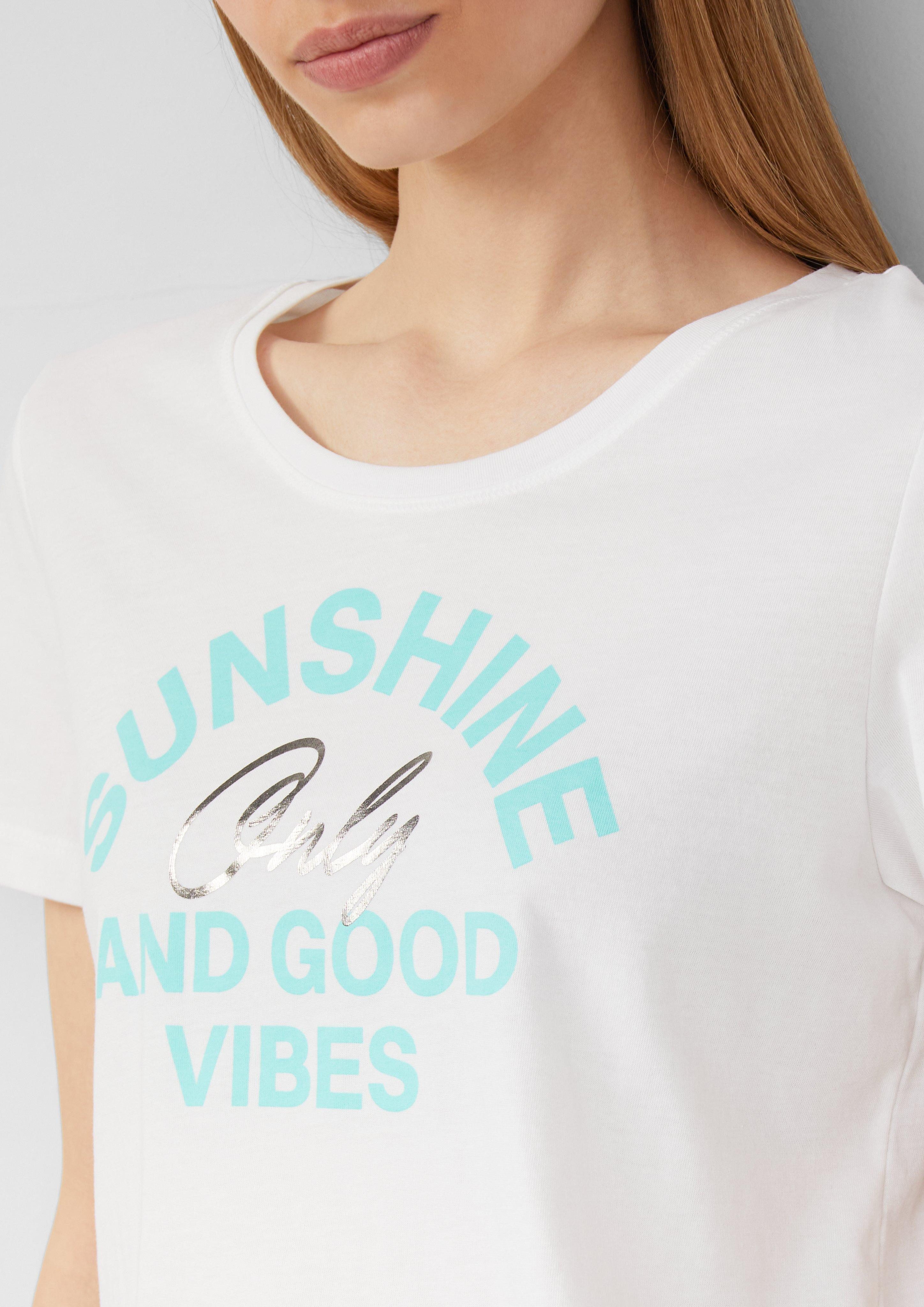 s.Oliver Shirttop Jersey-T-Shirt mit Frontprint günstig online kaufen