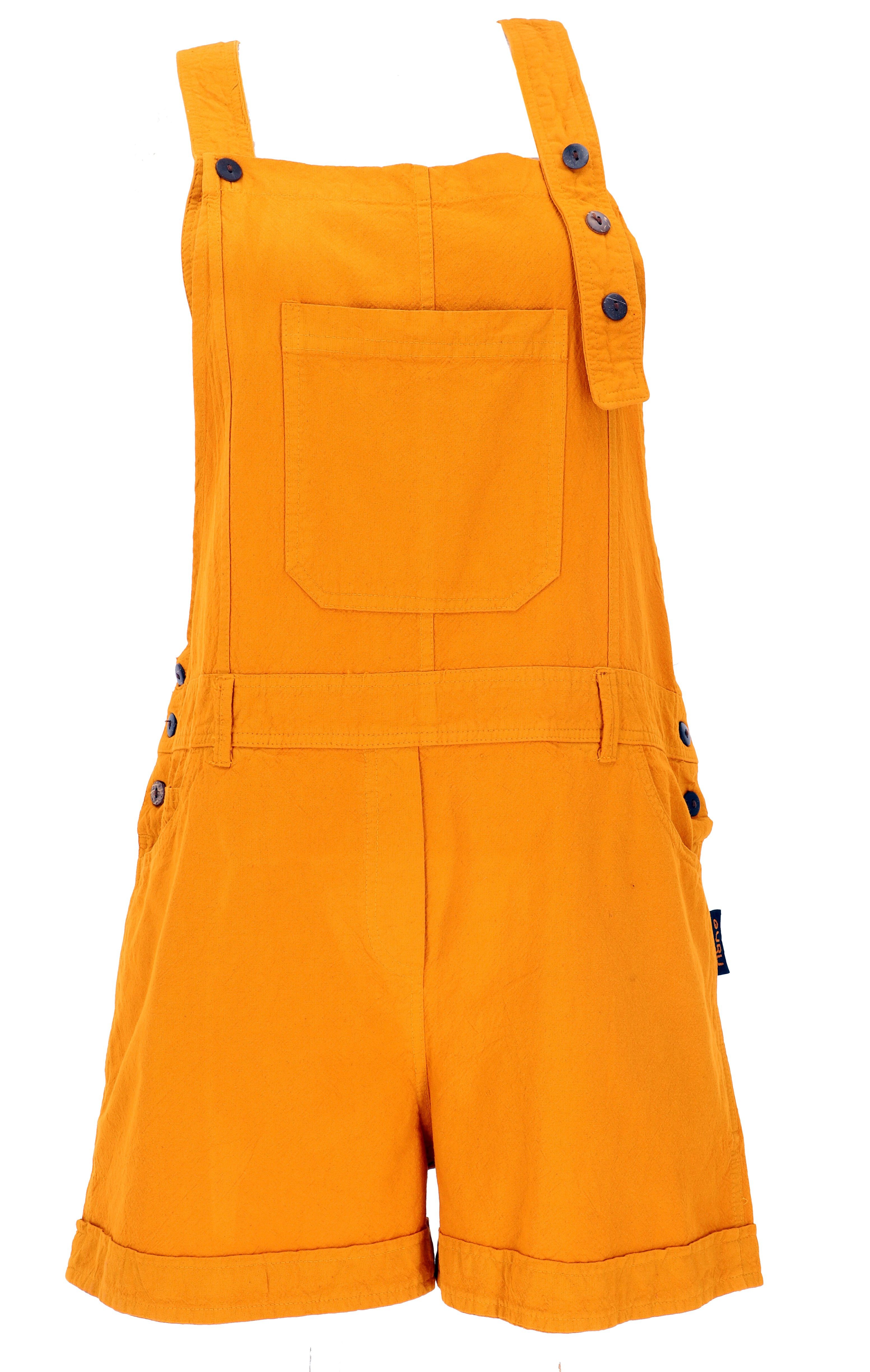 Guru-Shop Hose & Shorts Goa Shorts, kurze Latzhose, Boho Latzhose -.. alternative Bekleidung