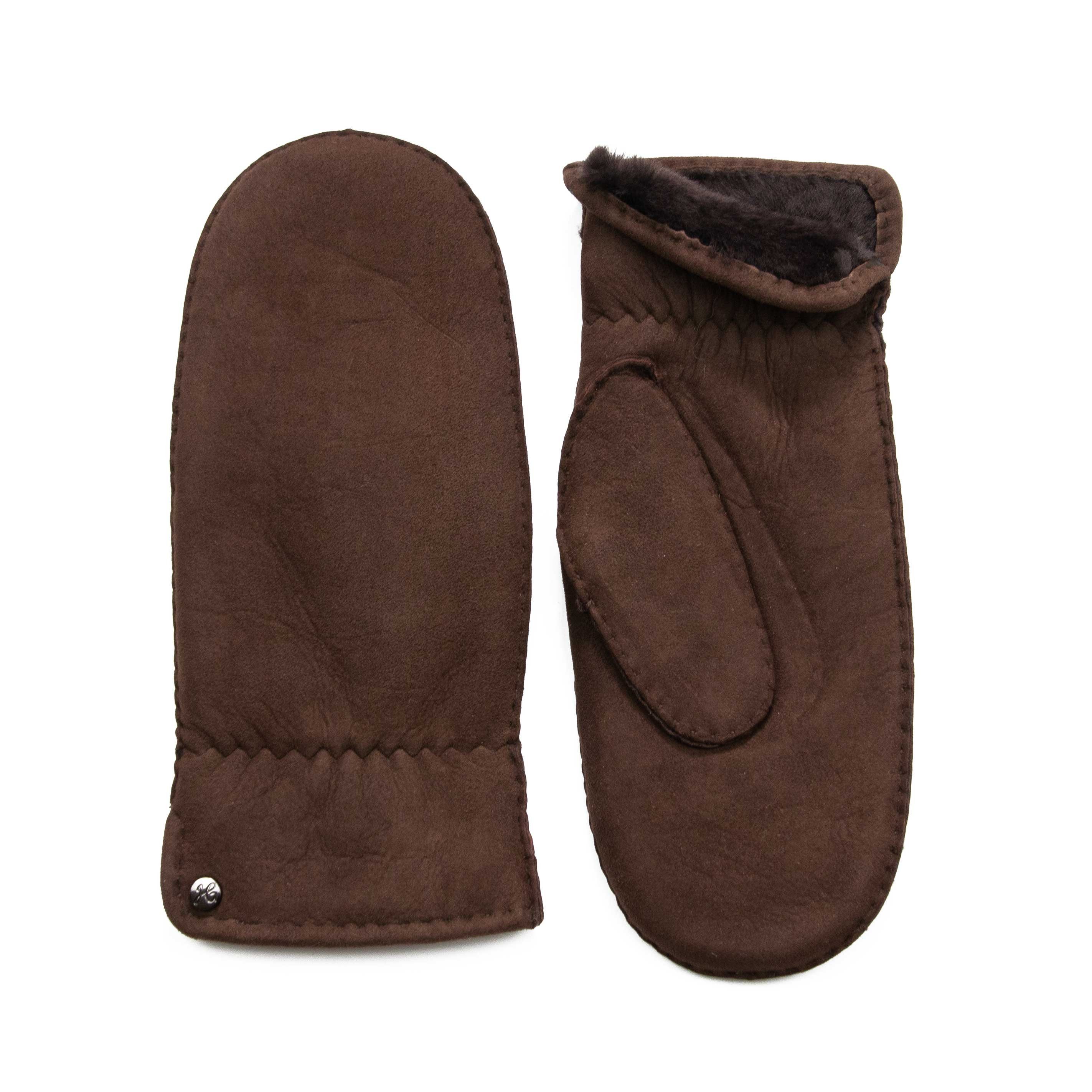 Hand Gewand by Weikert Lederhandschuhe LILLY - Sportliche Fäustlinge aus spanischem Merino-Lammfell