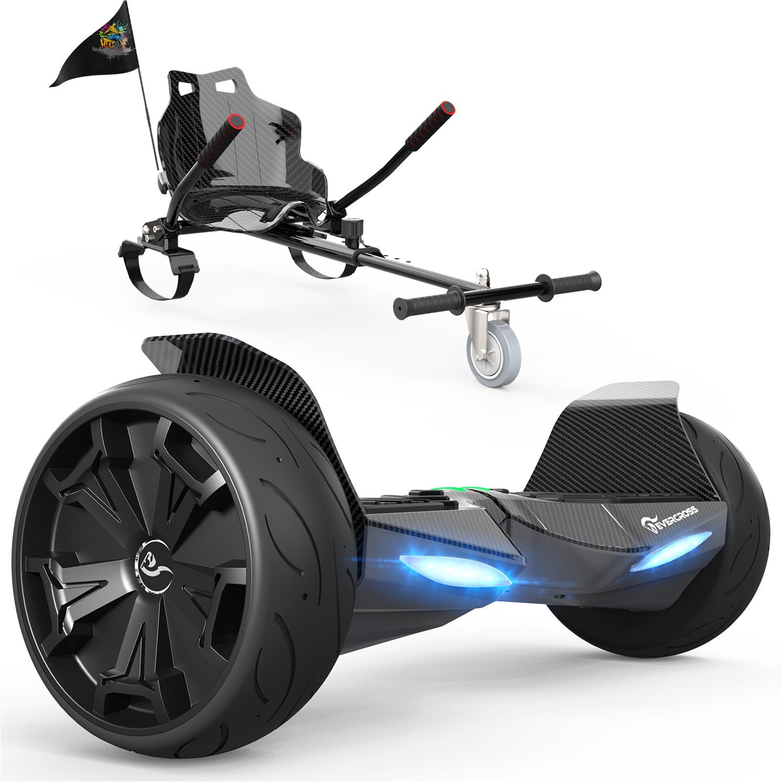 EVERCROSS TECH Balance Scooter Kart 8,5" offroad Hoverboards mit Sitz