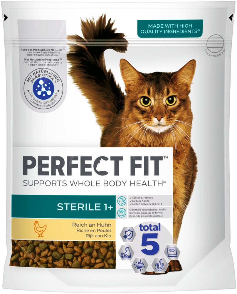 Perfect Fit PERFECT FIT™ Katze Beutel Pro-Sterile mit Huhn 750g, Trockenfutter für: Katze