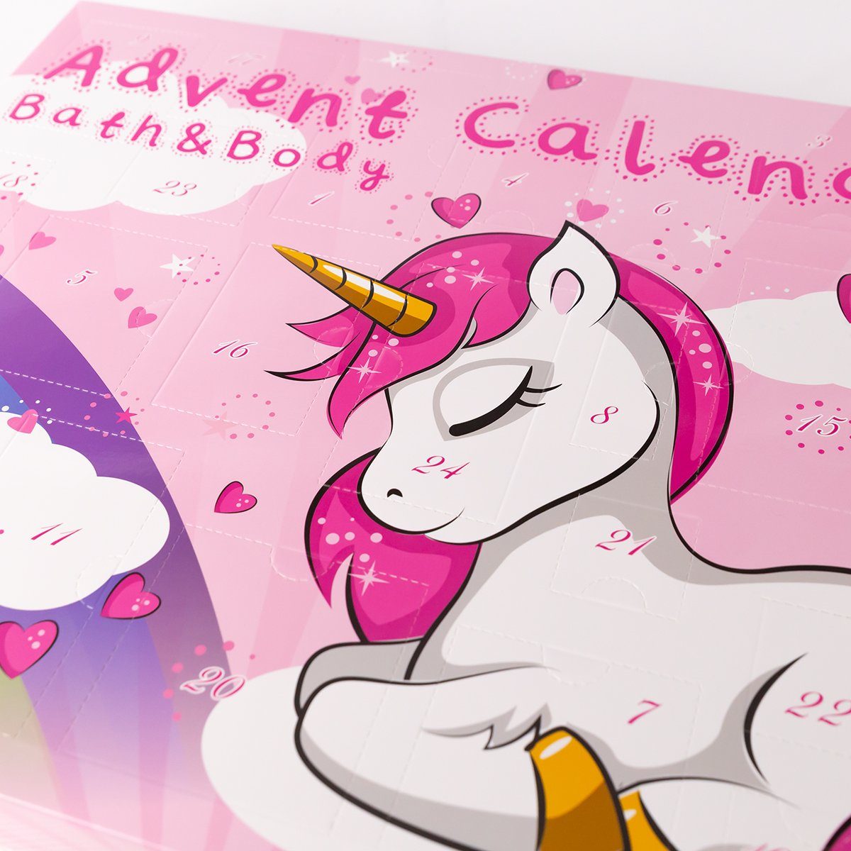 ACCENTRA Adventskalender Accentra Adventskalender EINHORN gefüllt mit Pflege Beautyartikeln