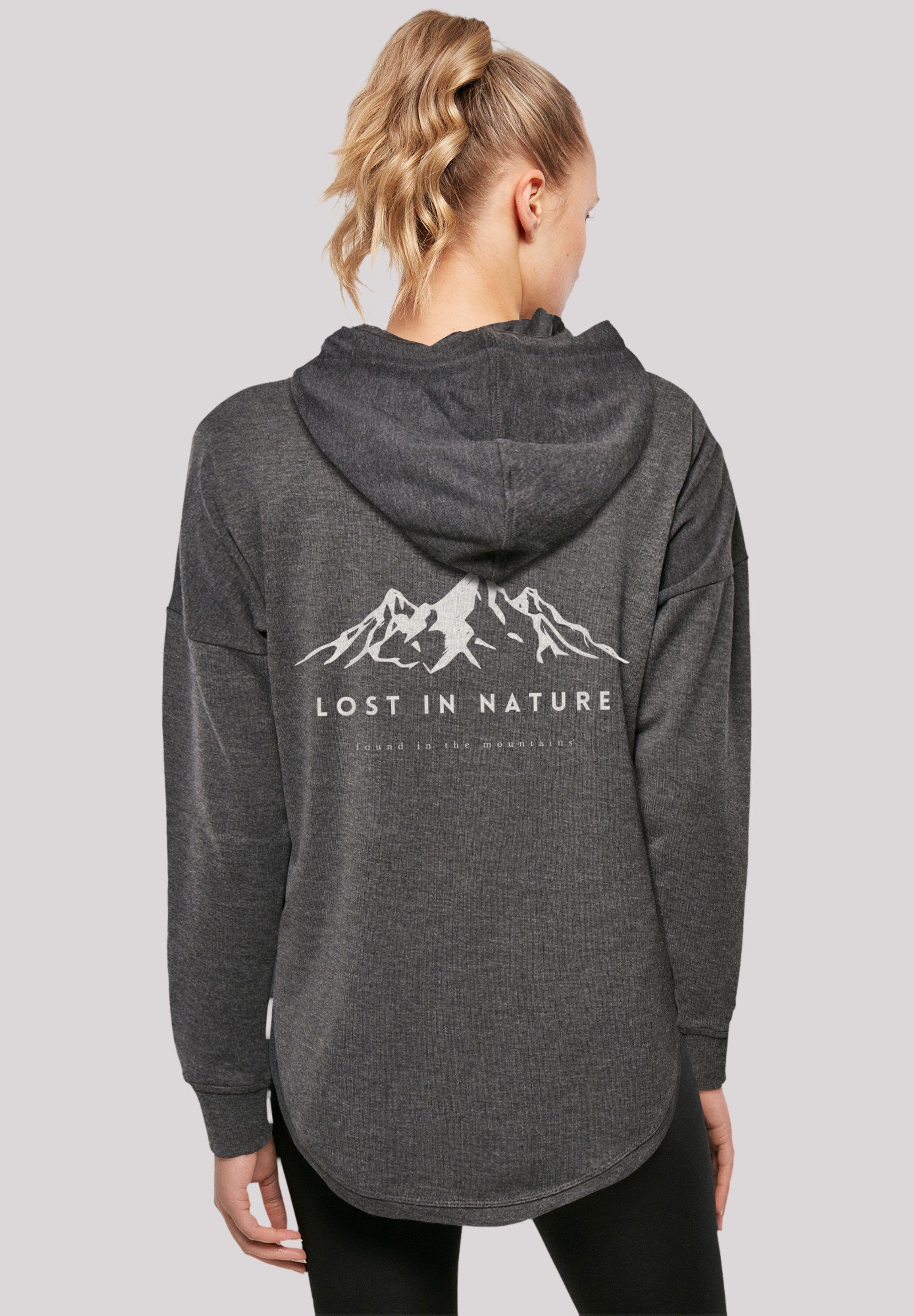 F4NT4STIC Kapuzenpullover Lost in nature charcoal Print