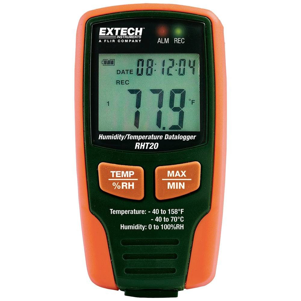 Extech Hygrometer Luftfeuchte- und Temperatur-Datenlogger, Datenloggerfunktion