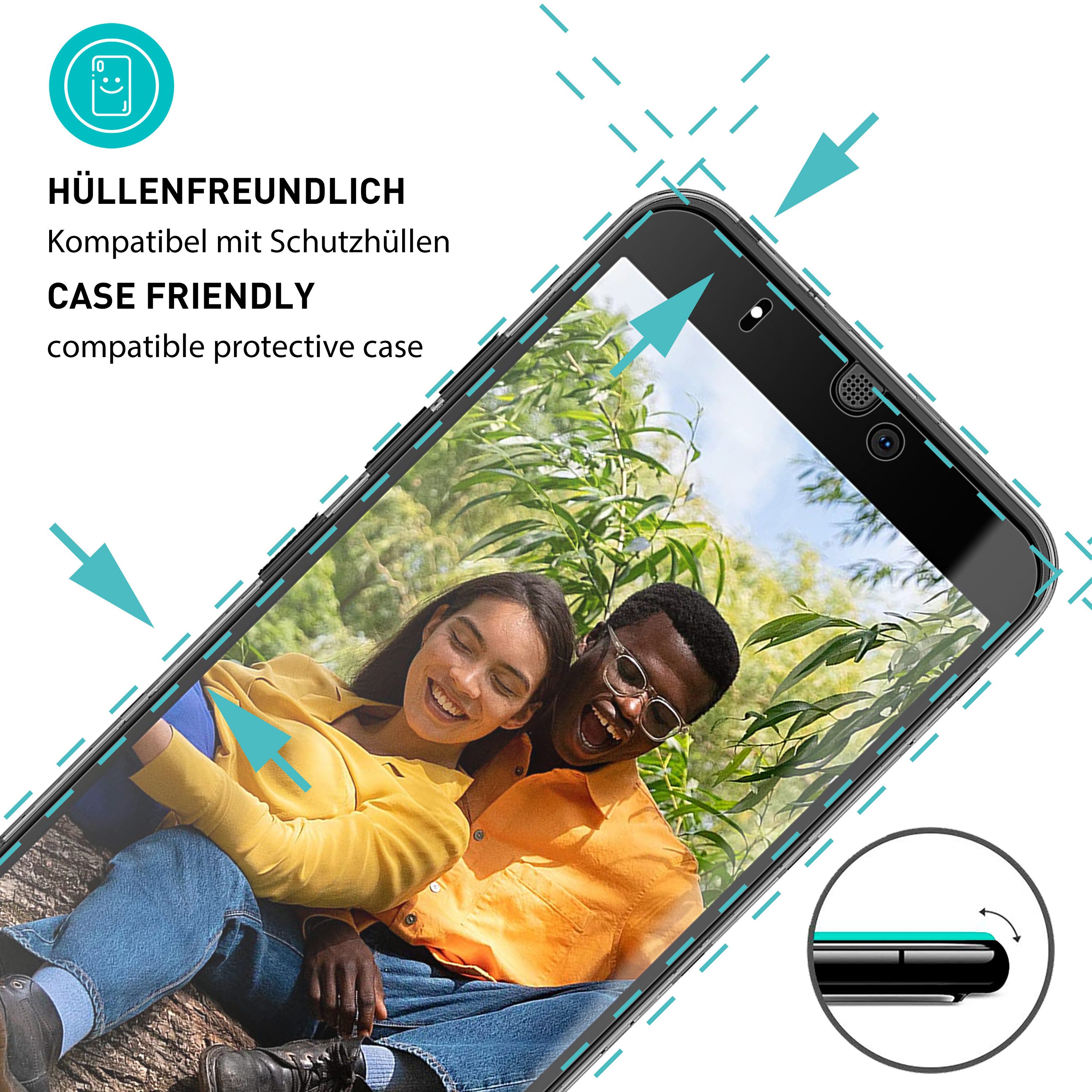 smartect Displayschutzglas Schutzglas Panzerfolie Klar für Fairphone 3, Set, 3 Stück, 9h Härte, Anti-Fingerabdruck