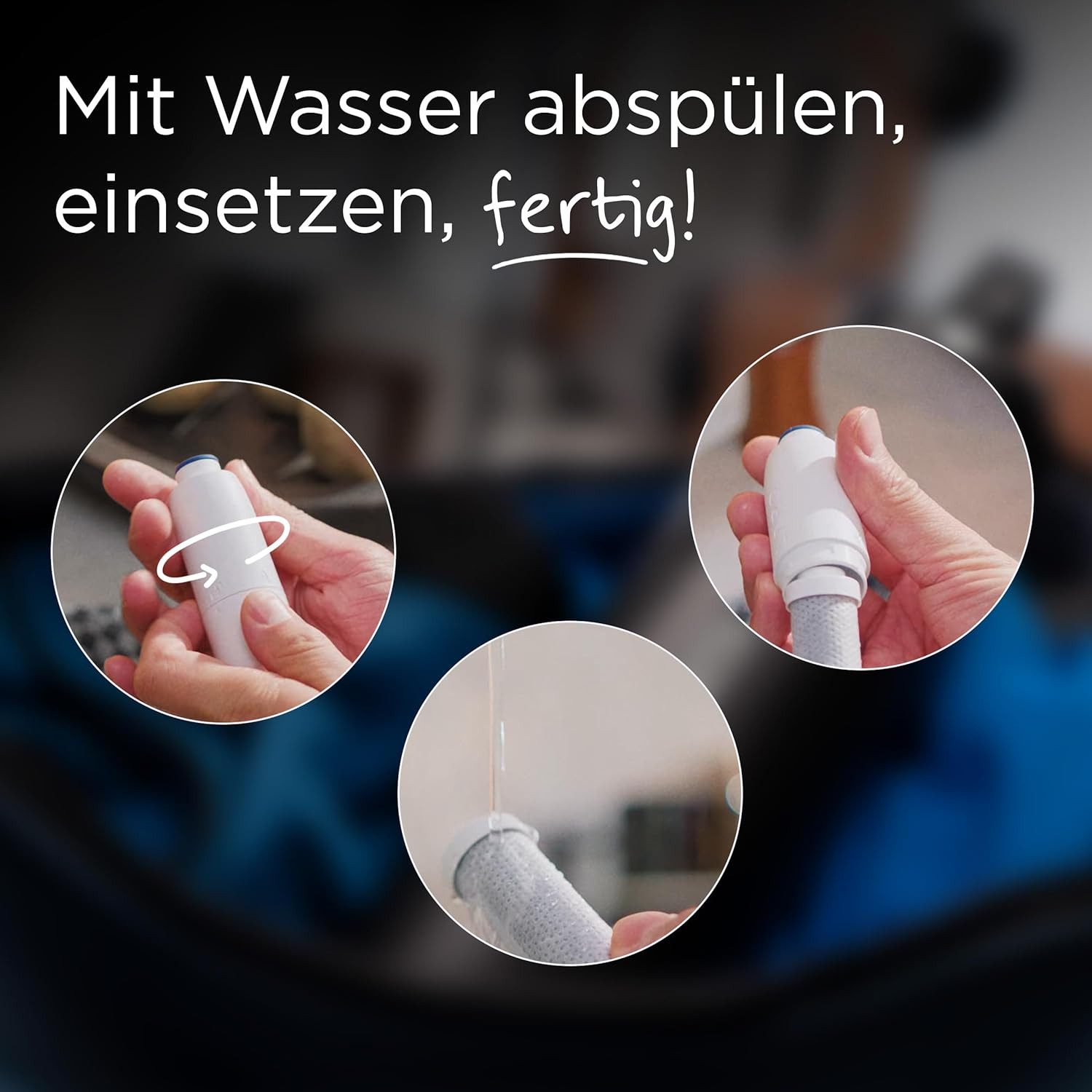 BRITA Wasserfilter BRITA LARQ Ersatzfilter Pack 3 für BRITA LARQ iQ und Filterflaschen, Zubehör für BRITA LARQ Filter-Trinkflaschen, Ersatz-Wasserfilter reduzie – Bild 4 von 5