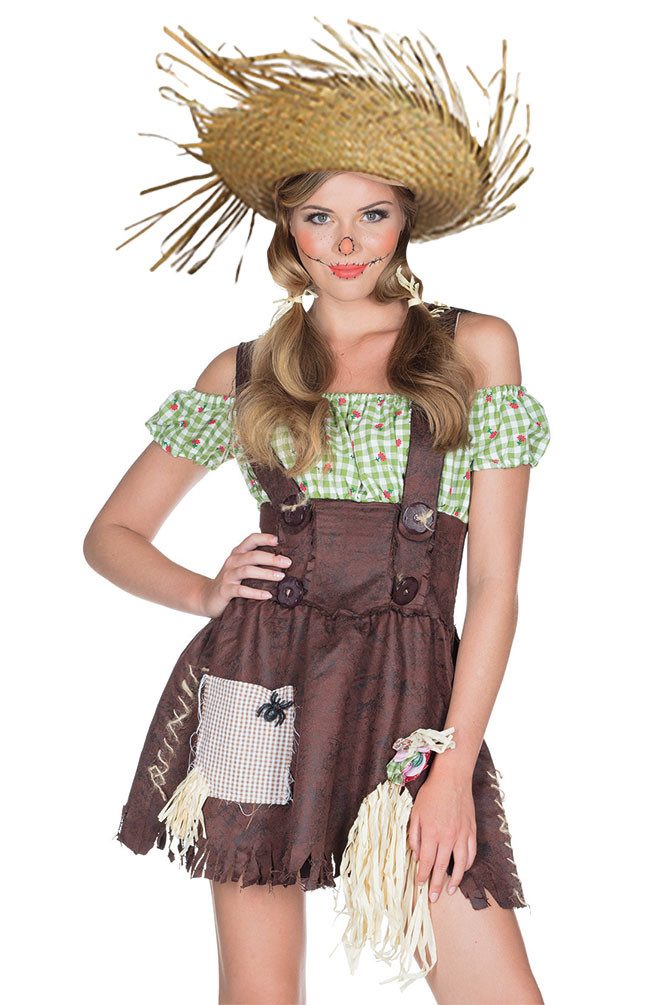 Karneval-Klamotten Kostüm Vogelscheuche Damen Scarecrow, Vogelscheuchekleid Damenkostüm Frauenkostüm Karneval Fasching