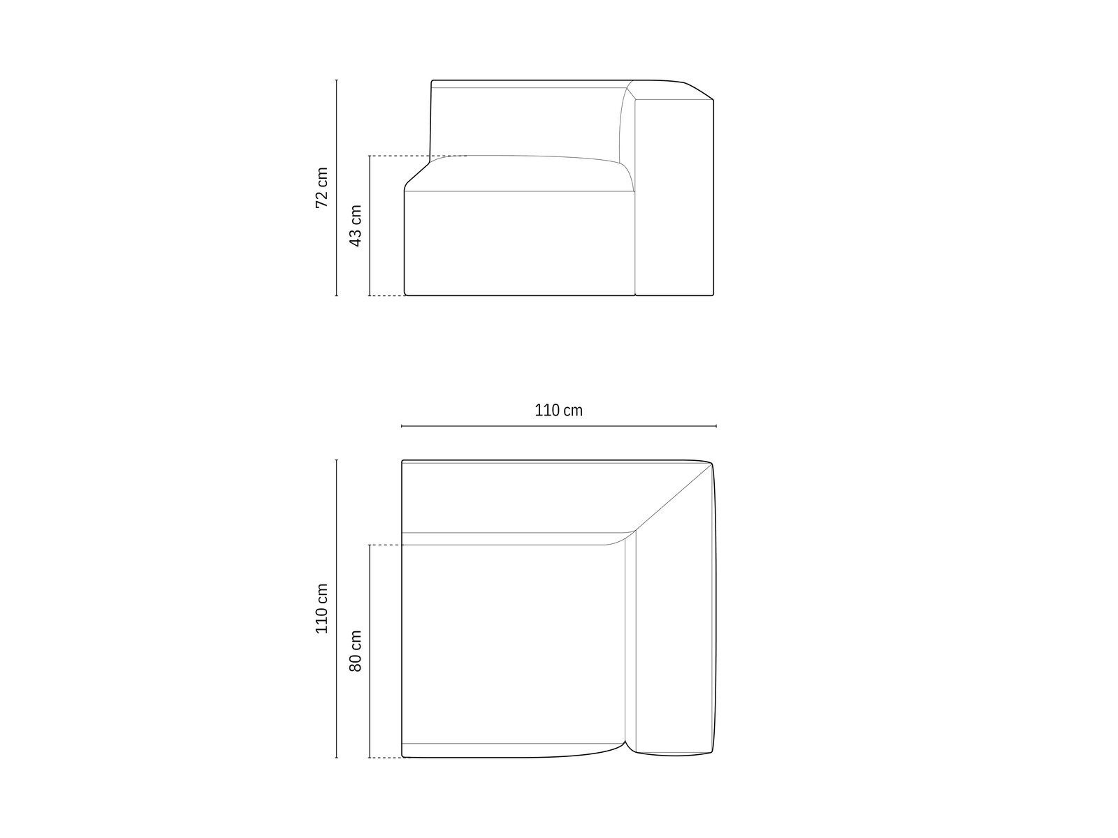 Micadoni Sofa-Eckelement Nuria, Eckmodul