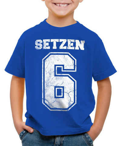 style3 Print-Shirt Kinder T-Shirt Setzen Sechs schule zeugnis abschluss
