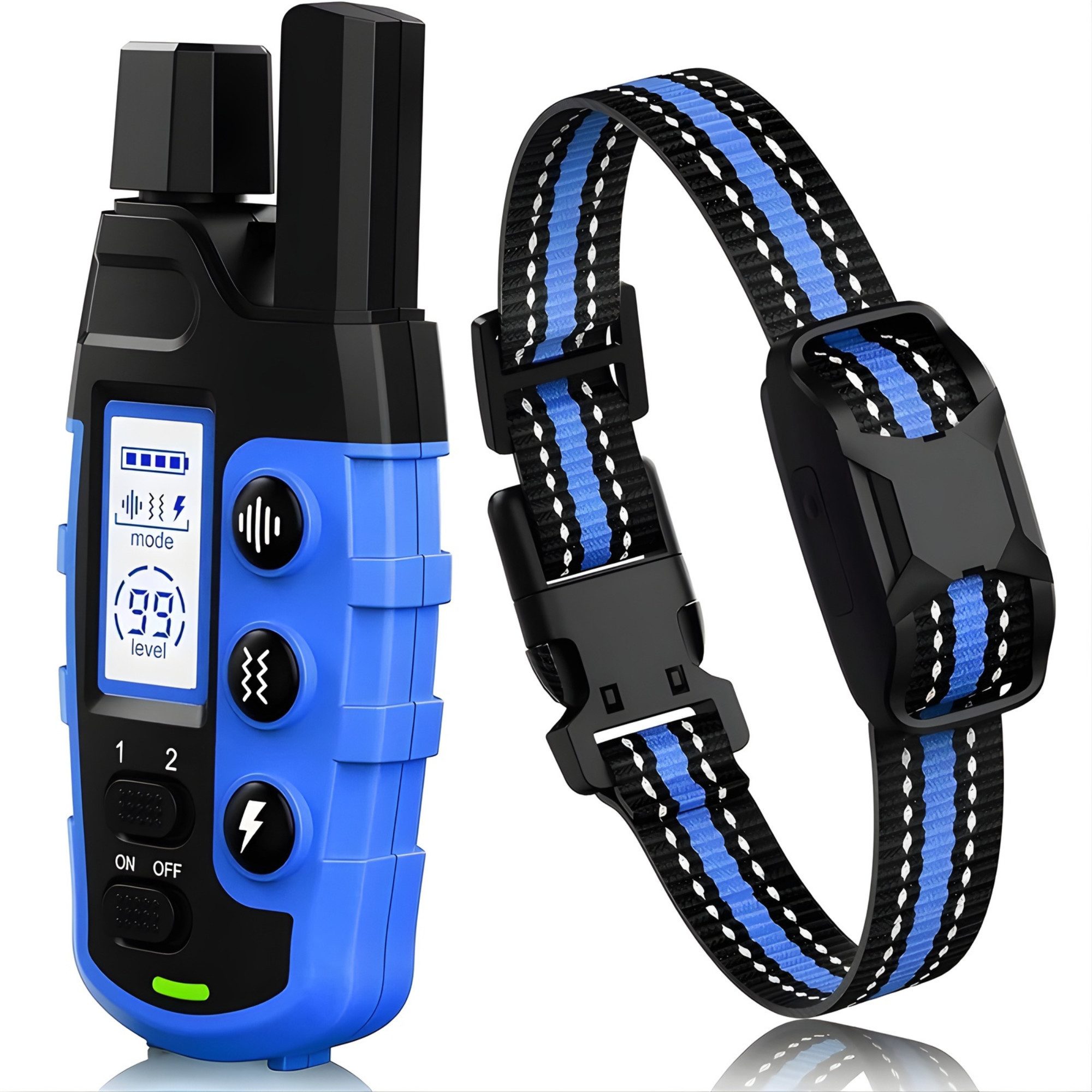 Athlix Hundeleine Elektrisches Hundetrainingshalsband mit Fernbedienung Wasserdicht, (1-tlg), Vibrationen zum Training von Hunden