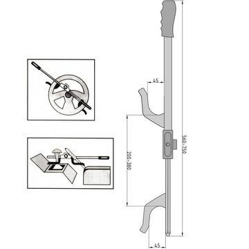 BASI Lenkradkralle BASI® KFZ Lenkradkralle mit 2 Schlüsseln und LED‘s Typ 0004-0107