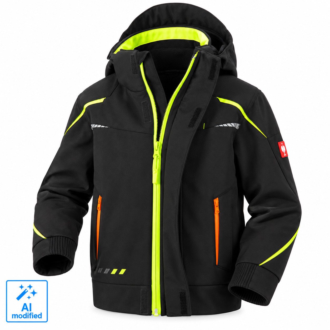 Engelbert Strauss Winterjacke Kinder Winterjacke gefütterte Softshelljacke winddicht wasserabweisend wasserabweisend, winddicht und atmungsaktiv