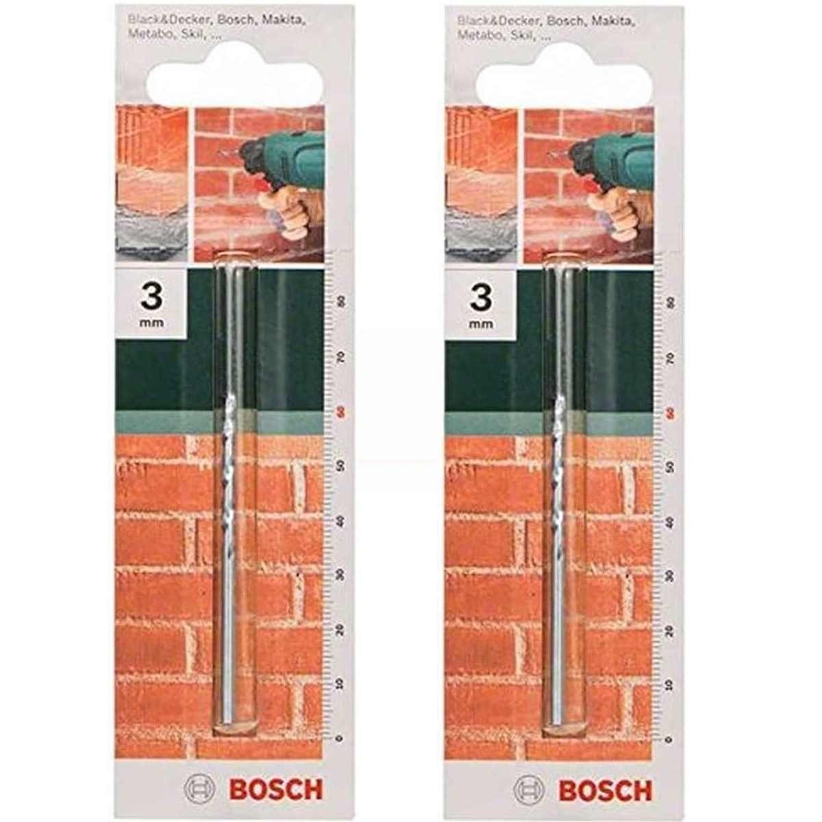 BOSCH Bohrer- und Bitset 2 Stk. Bosch Steinbohrer (3 mm)