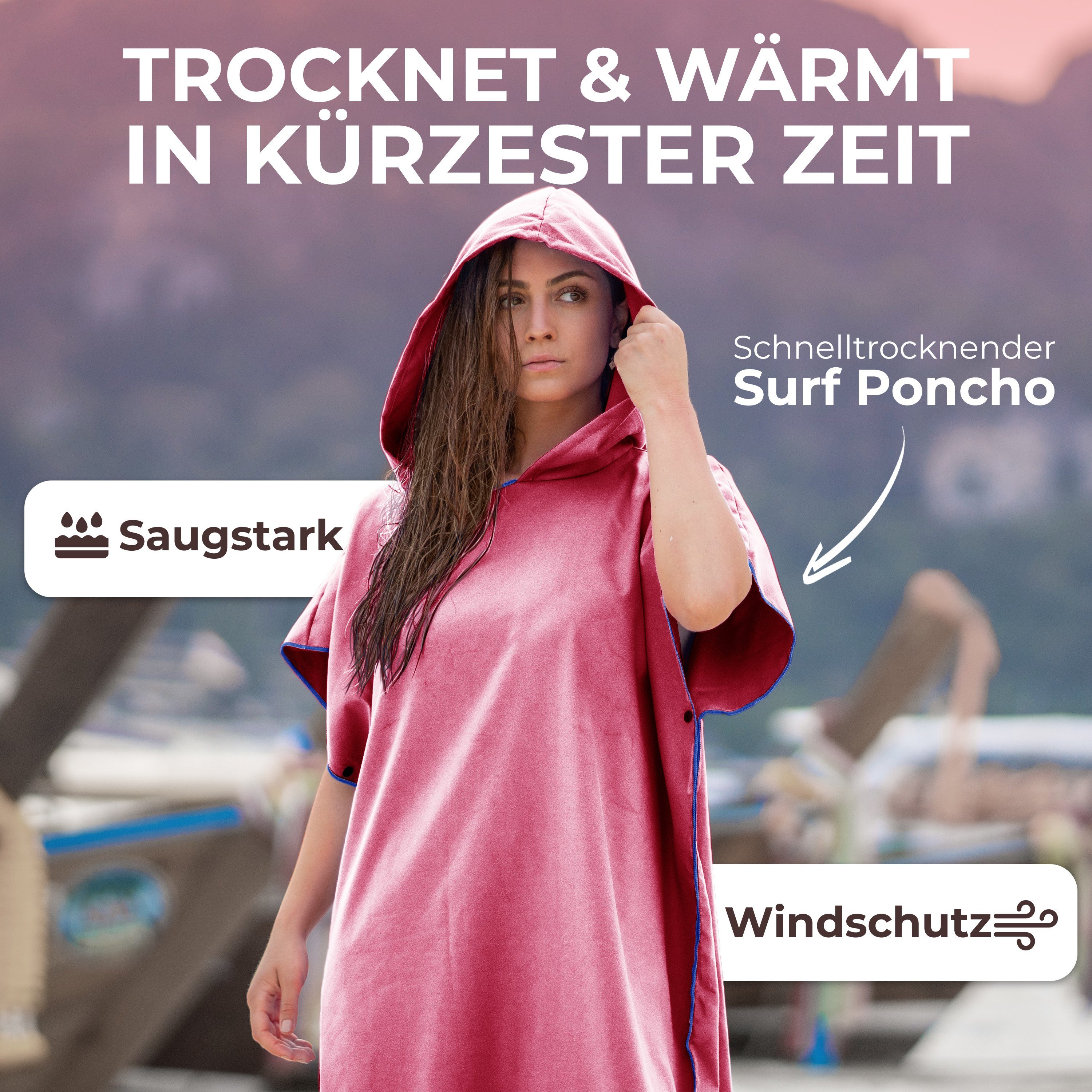 NirvanaShape Handtücher Handtuch-Poncho, Umziehhilfe & Handtuch zugleich Su günstig online kaufen