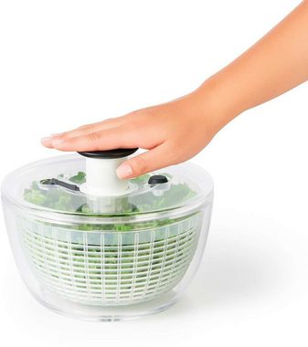 OXO Good Grips Salatschleuder, mit Sieb, Deckel, zum Waschen und Trocknen von Salat und Kräutern