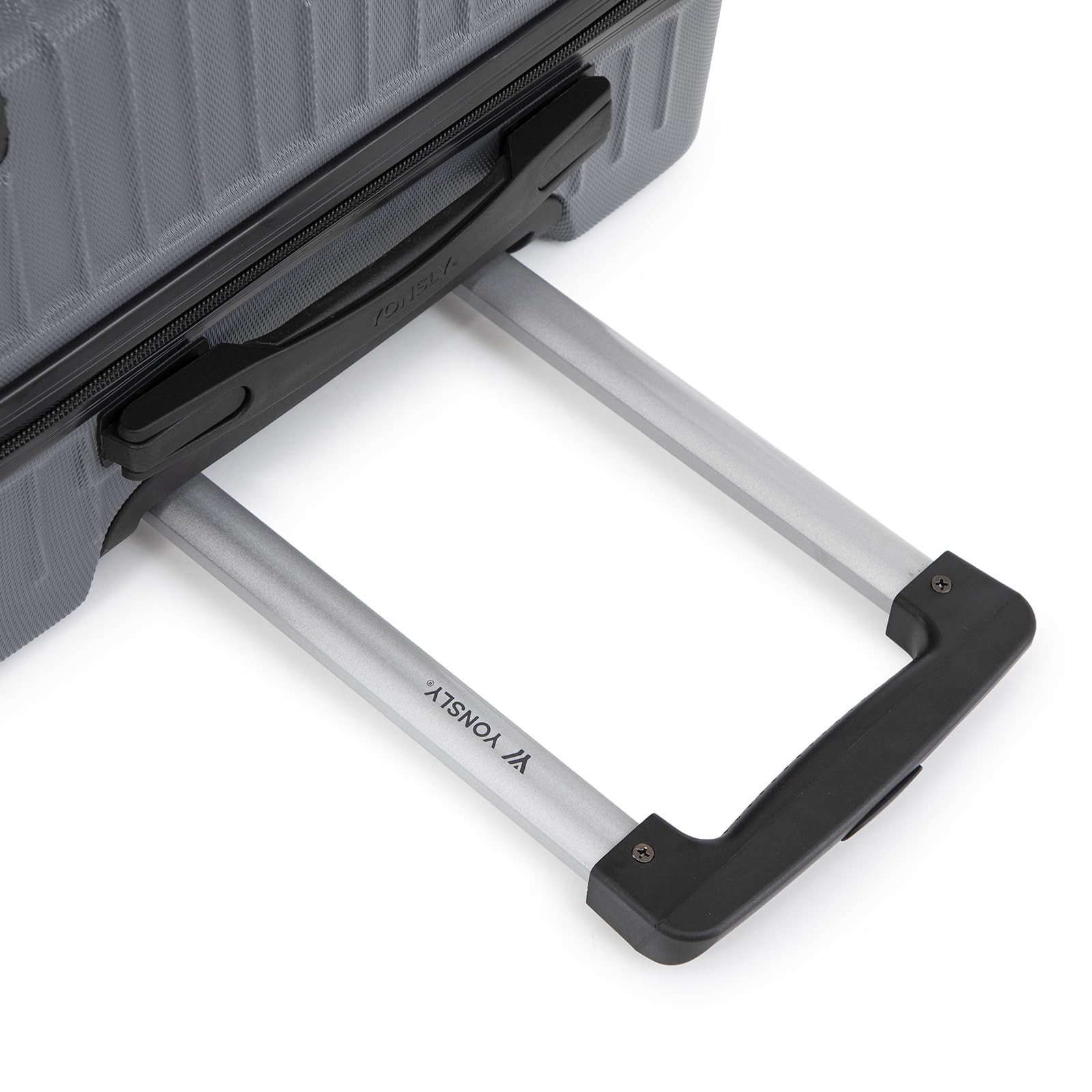YONSLY Hartschalen-Trolley Reisekoffer ABS Hartschalen Trolley, Rollkoffer Handgepäck, 4 Rollen, Sicherheitsschloss, Weichem Gummigriff,56/66/76 cm, 45/69/99 L – Bild 4 von 5