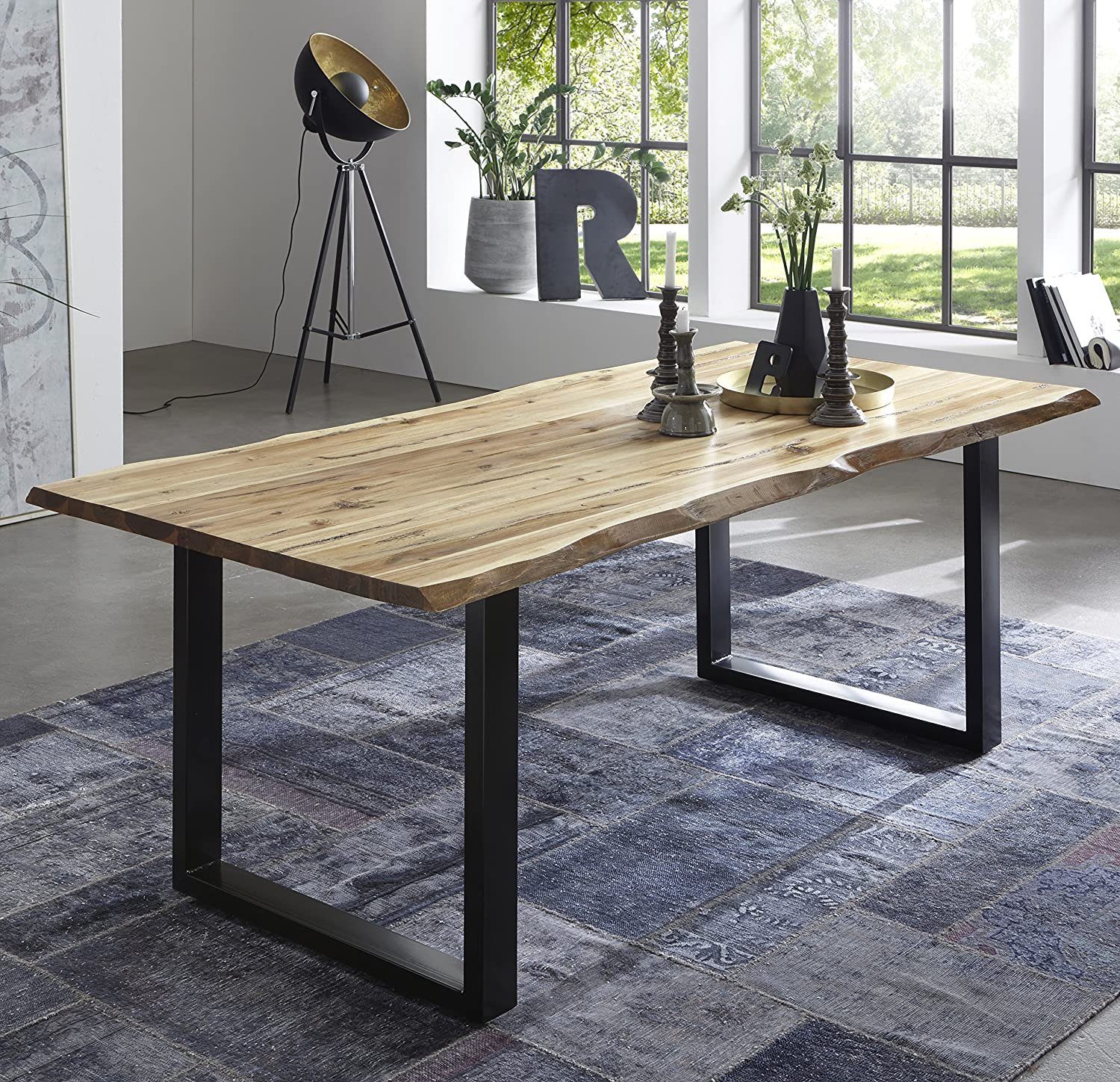 SAM® Essgruppe Lennart, Akazienholz, naturfarben, Baumkante, günstig online kaufen