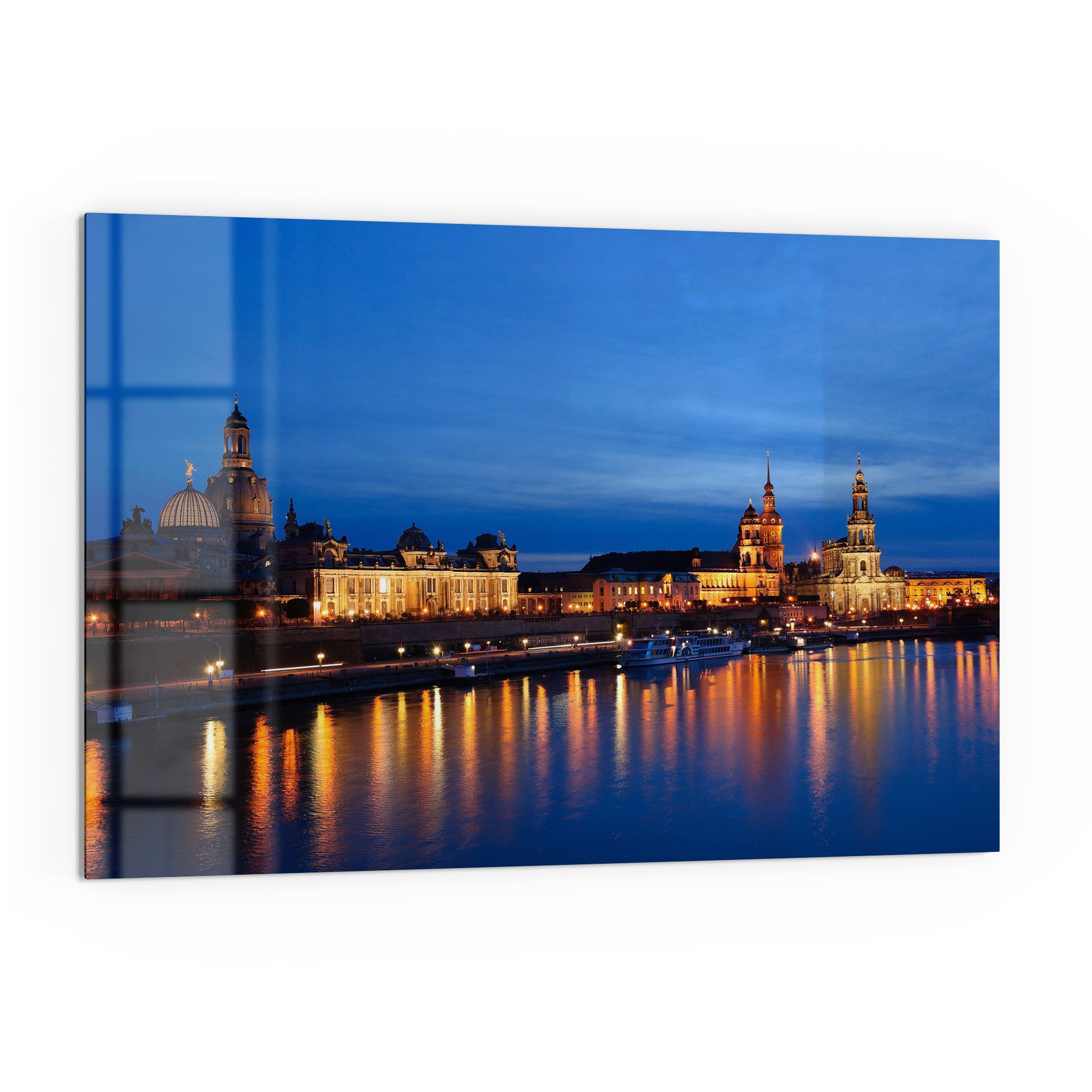 DEQORI Küchenrückwand 'Dresdner Abendglanz', Glas Spritzschutz Badrückwand Herdblende