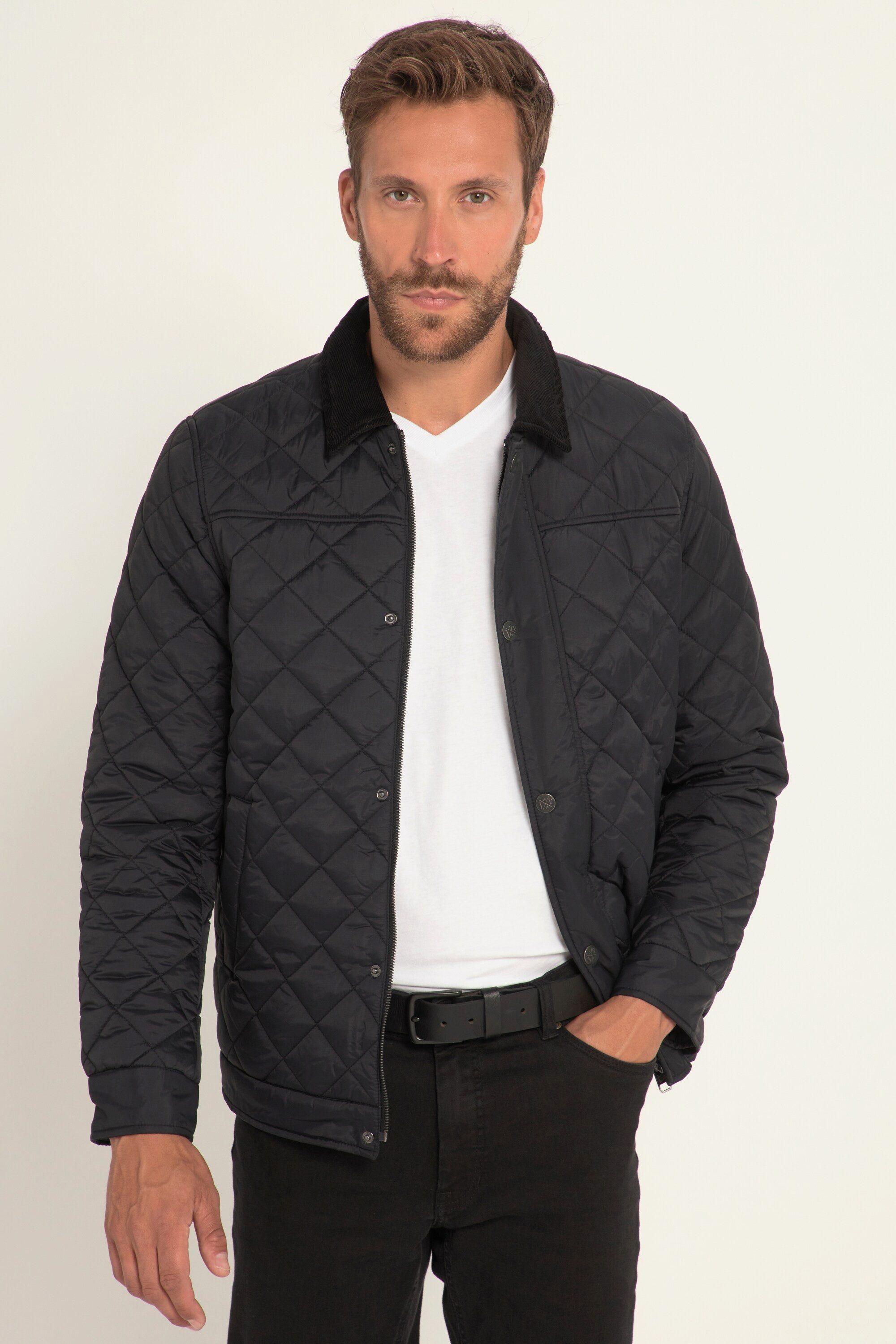 JP1880 Steppjacke Steppjacke Cordkragen Zipper