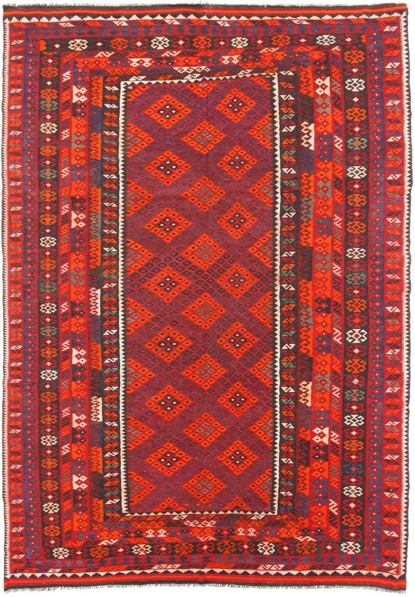 Orientteppich Kelim Afghan Antik 252x359 Handgewebter Orientteppich, Nain Trading, rechteckig, Höhe: 3 mm