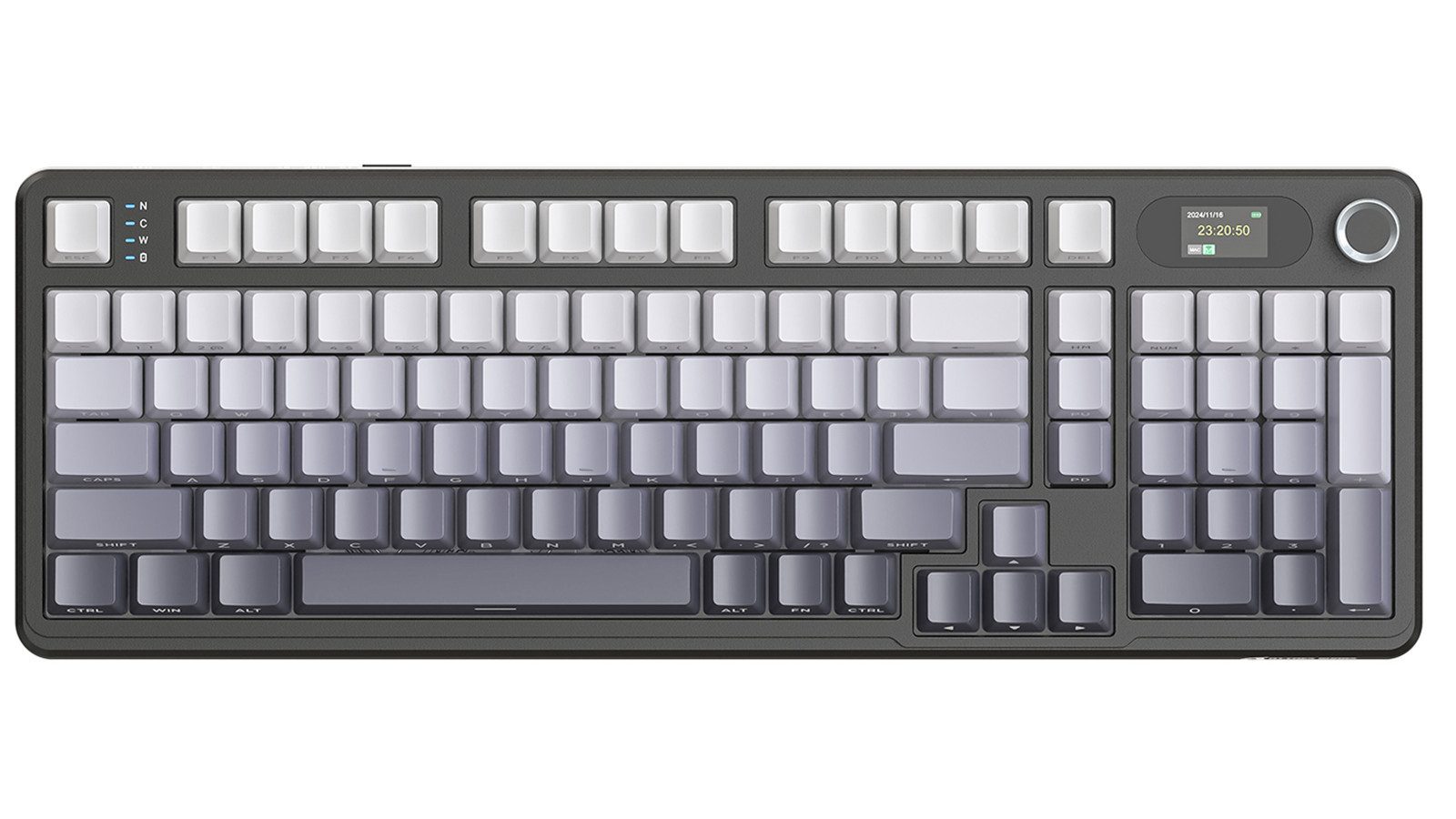 ATTACK SHARK X98PRO Tri-Mode Gasket Mechanische Gaming-Tastatur Gaming-Tastatur (LED-Farbbildschirm und CNC-Knopf,RGB,4000 mAh)