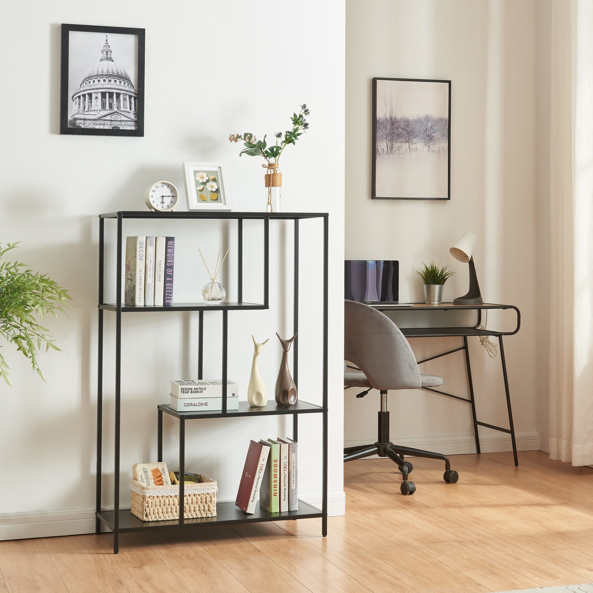 en.casa Bücherregal, »Reisjärvi« mit 4 offenen günstig online kaufen