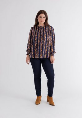 October Klassische Bluse in tollem Streifen-Design mit floralem Print