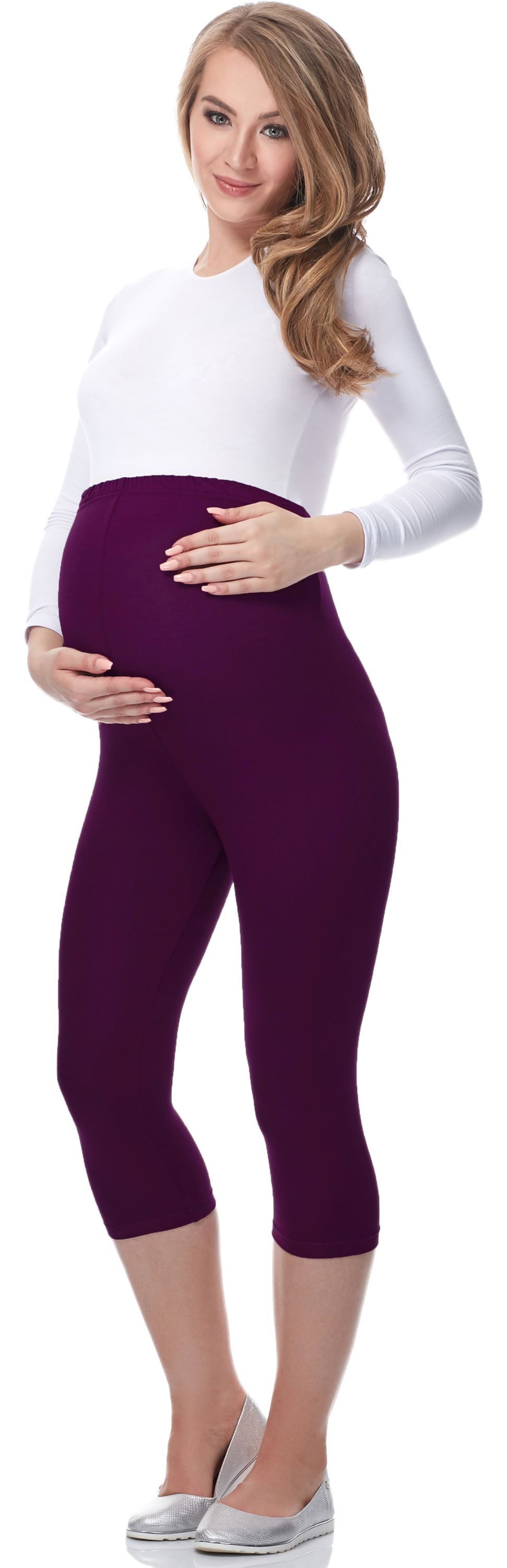 Be Mammy Umstandsleggings Damen 3/4 Capri Schwangerschafts Hosen (1-tlg) aus Viskose