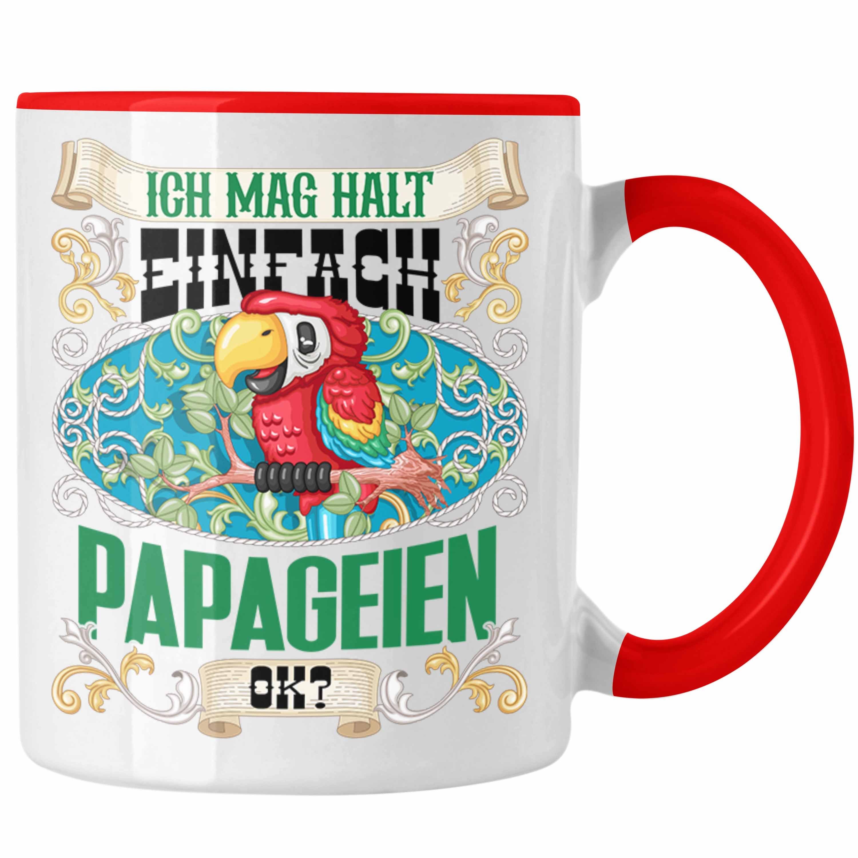 Einfach für Halt Trendation L Papageien Papageien Geschenkidee Tasse Mag Rot Ich Tasse Ok?