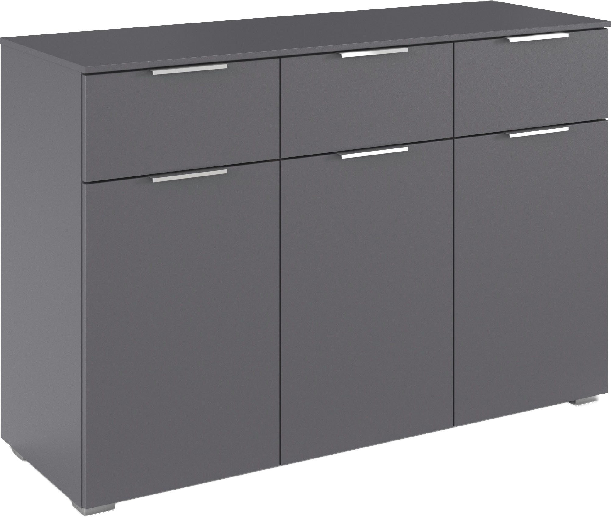 OTTO home Kombikommode Kommode Sideboard Schubladenkommode Schlafzimmerkommode CORTONA (Breite 120 cm inkl. SOFT-CLOSE-FUNKTION, mit moderner Dekor-Front), mit 3 Schubladen und 3 verstellbaren Einlegeboden MADE IN GERMANY