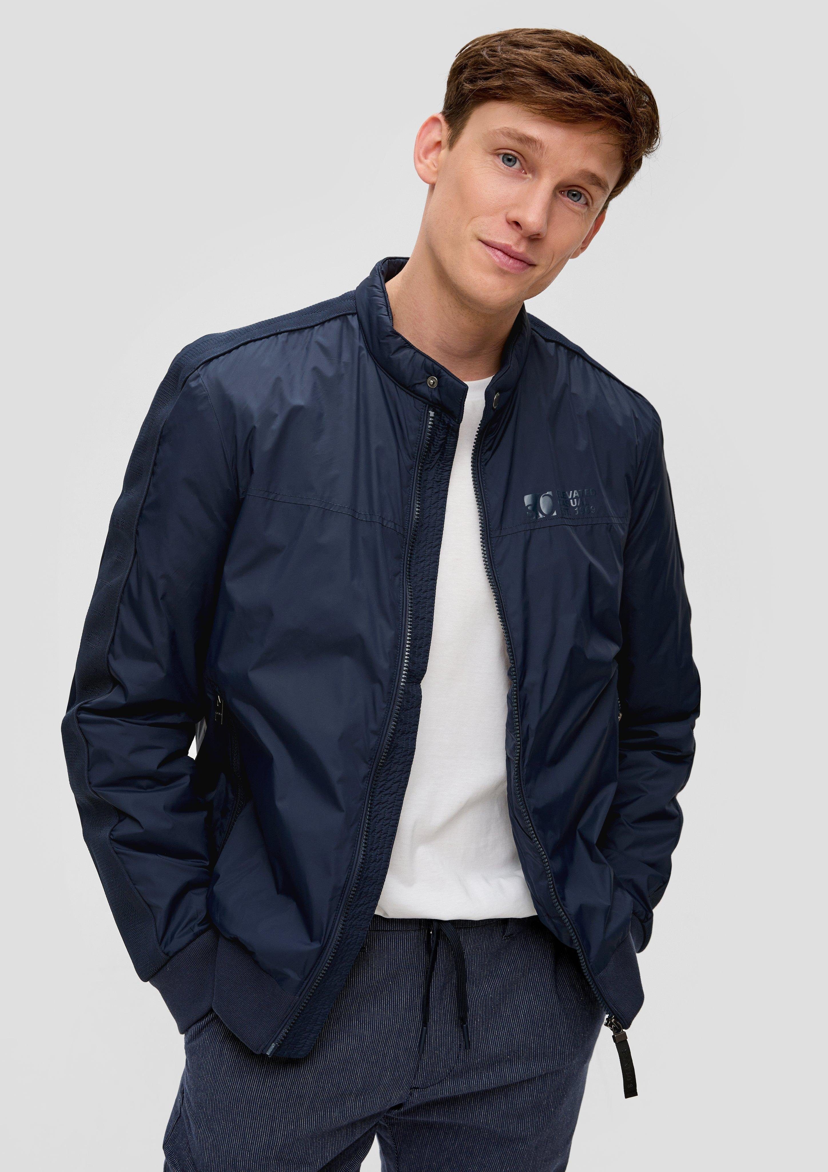 Allwetterjacke Nylonjacke mit Stehkragen