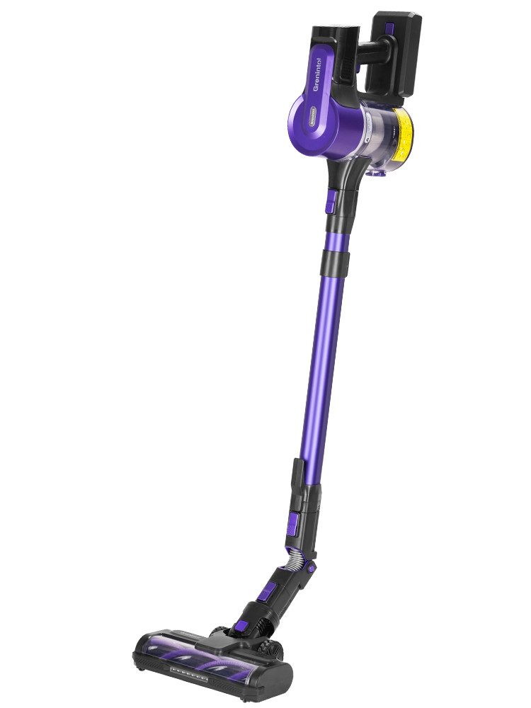 Grenintol Akku-Hand-und Stielstaubsauger Akku Staubsauger 75000Pa/500W/60 Min Staubsauger Kabellos, 500 W, beutellos, 1,2L Staubbehälter,HEPA,LED-Bürste,8-in-1,Tierhaare