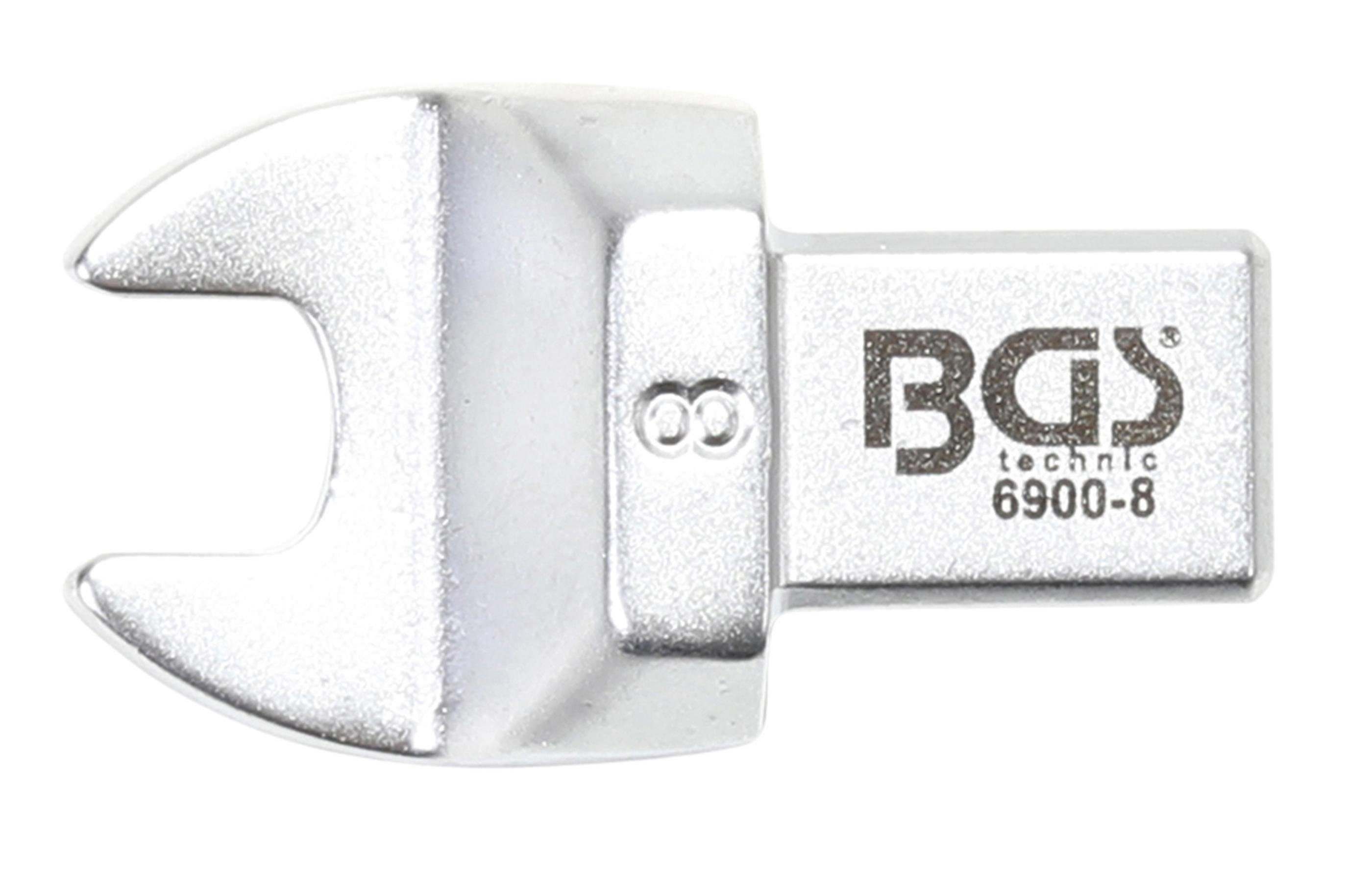 BGS technic Maulschlüssel Einsteck-Maulschlüssel, 8 mm, Aufnahme 9 x 12 mm