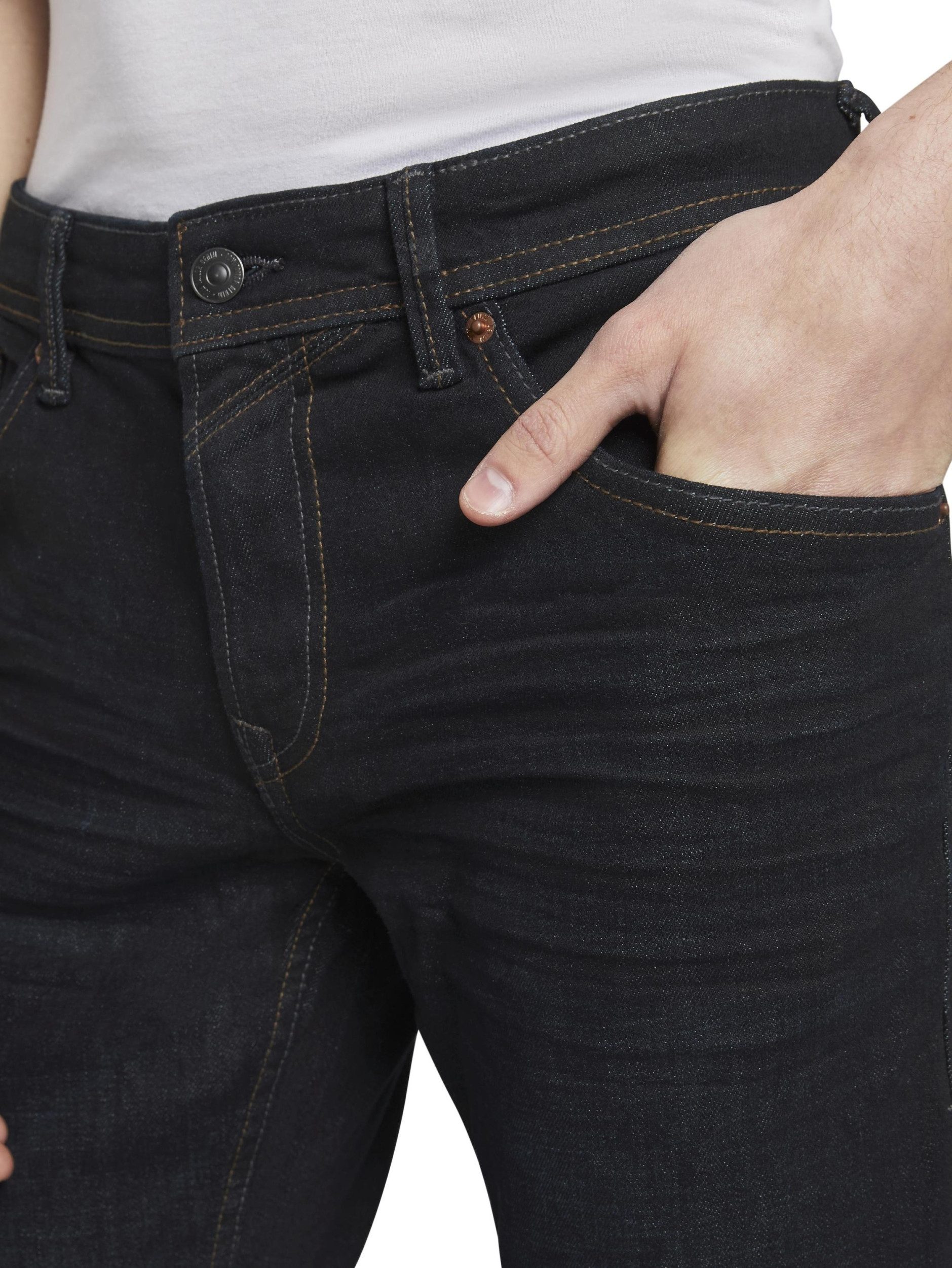 TOM TAILOR Bequeme Jeans straight AEDAN dark denim