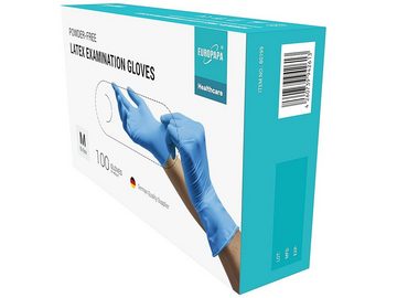 EUROPAPA Einweghandschuhe Latex Einweghandschuhe (Untersuchungshandschuhe EN455 und EN374 Handschuhe) puderfrei Einmalhandschuhe