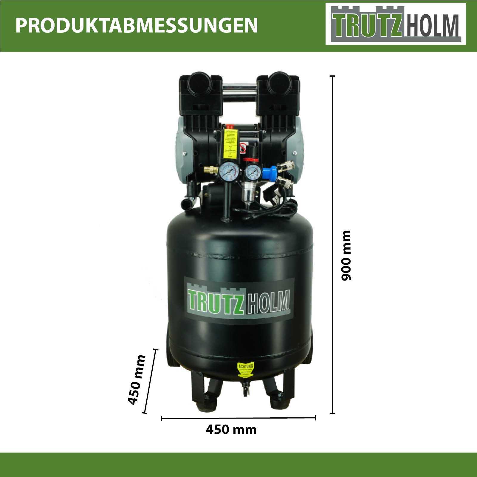 TRUTZHOLM Kompressor Brushless Silent Flüsterkompressor 50L vertikal 1500W, günstig online kaufen