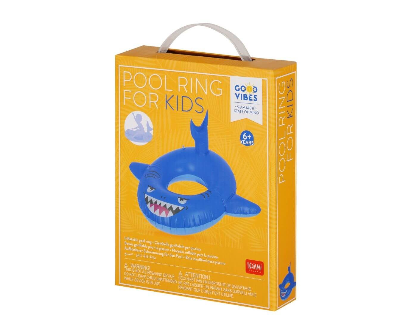 Legami Schwimmring Aufblasbarer Schwimmring für Kinder - Shark