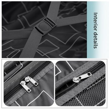 HEYHIPPO Business-Koffer M-L-XL-Koffer, drehbare Rollen, mit TSA-Schloss, Reisen, grau, blau, gelb, PP-Material