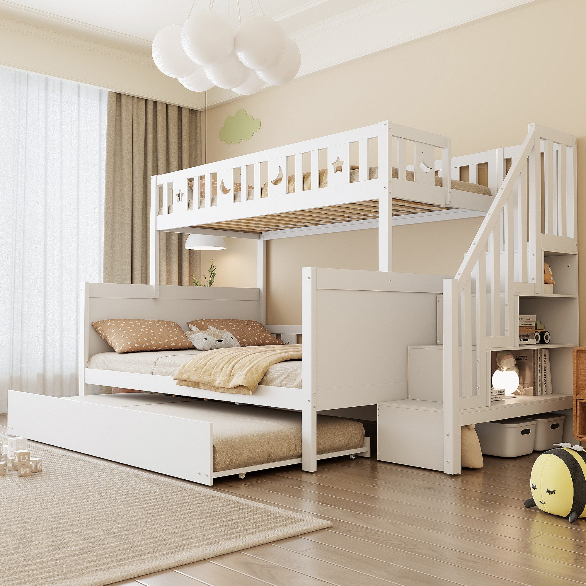 Flieks Etagenbett, Massivholz Kinderbett 90x200/140x200cm mit günstig online kaufen