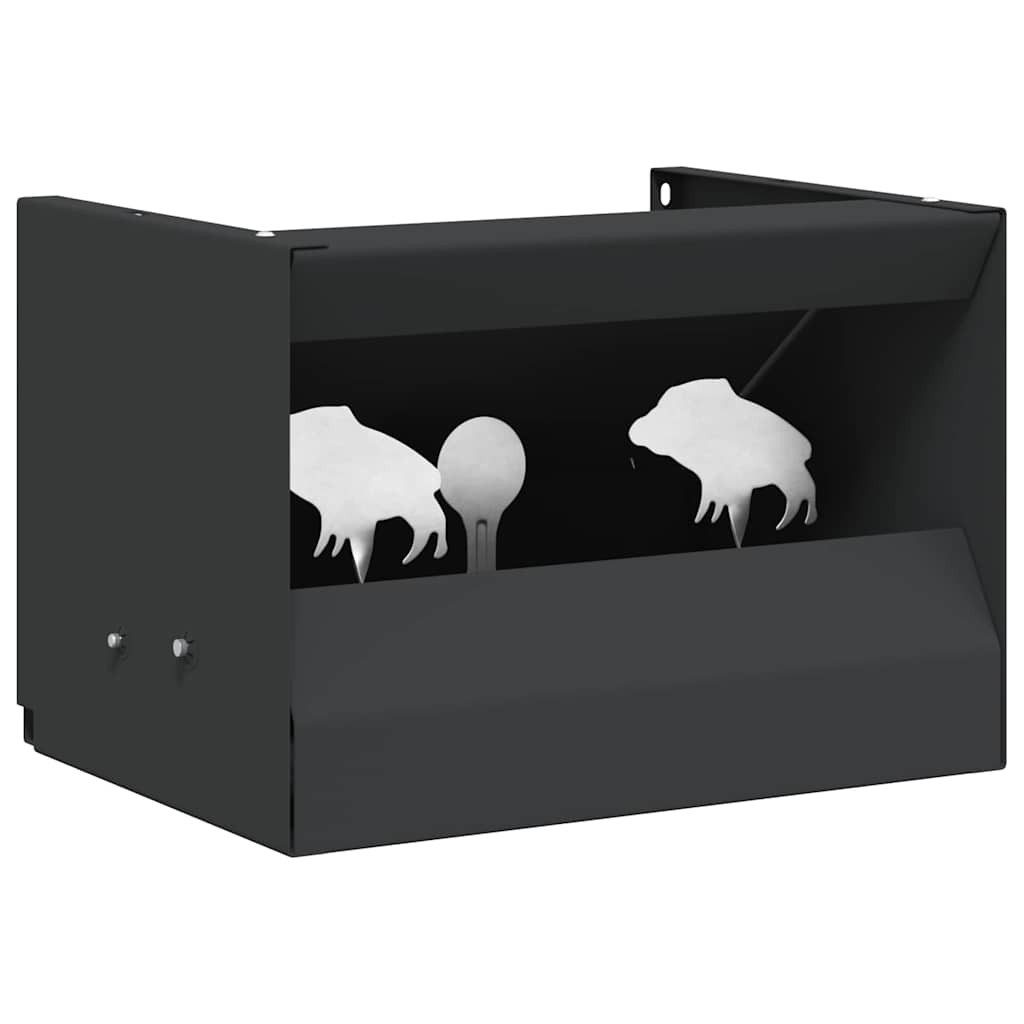 vidaXL Zielscheibe Kugelfangbox Schwarz 29 x 22 x 20 cm Stahl, (1-tlg)