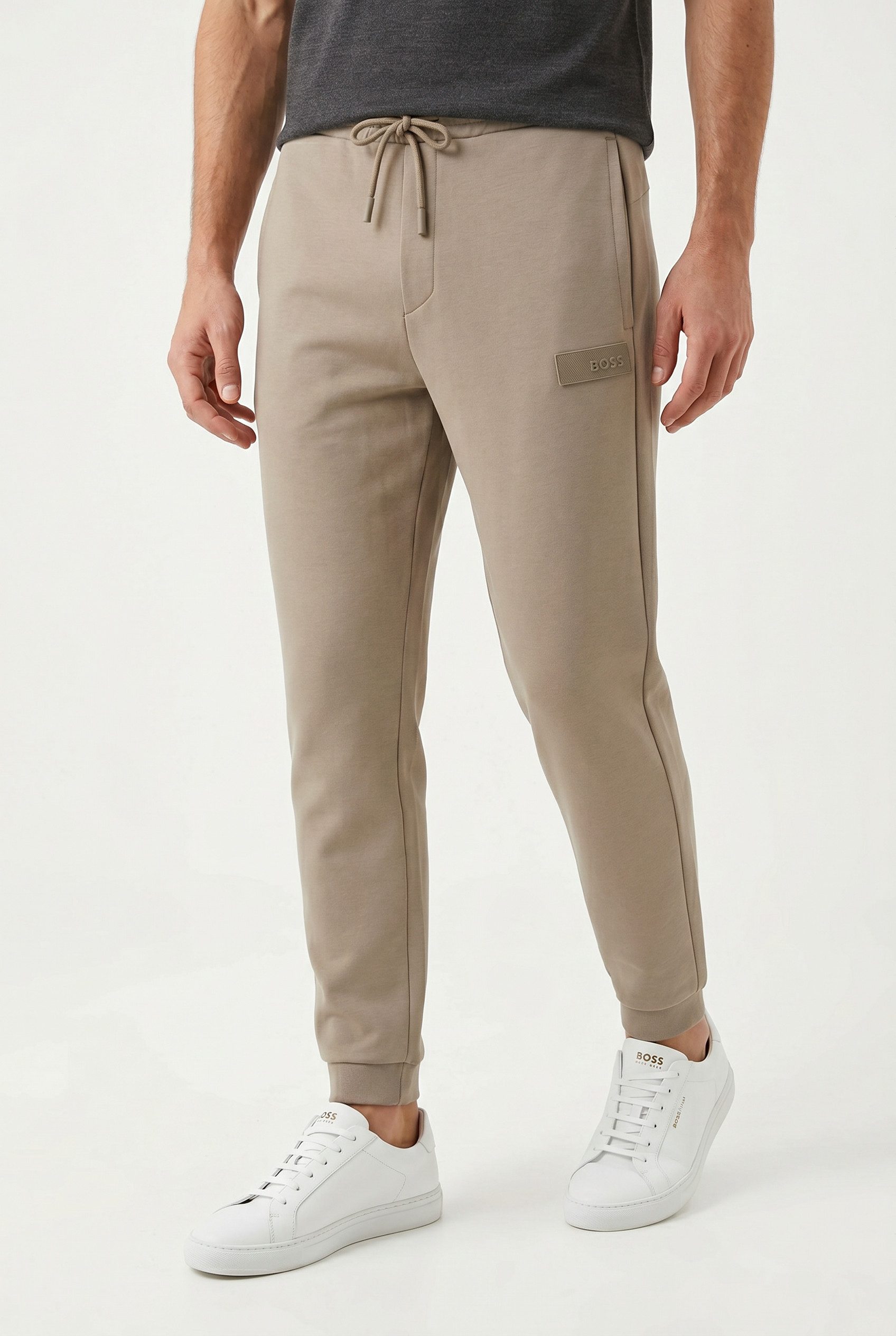 BOSS GREEN Sweathose elastischer Bund, Relaxed Fit, Baumwoll-Mix