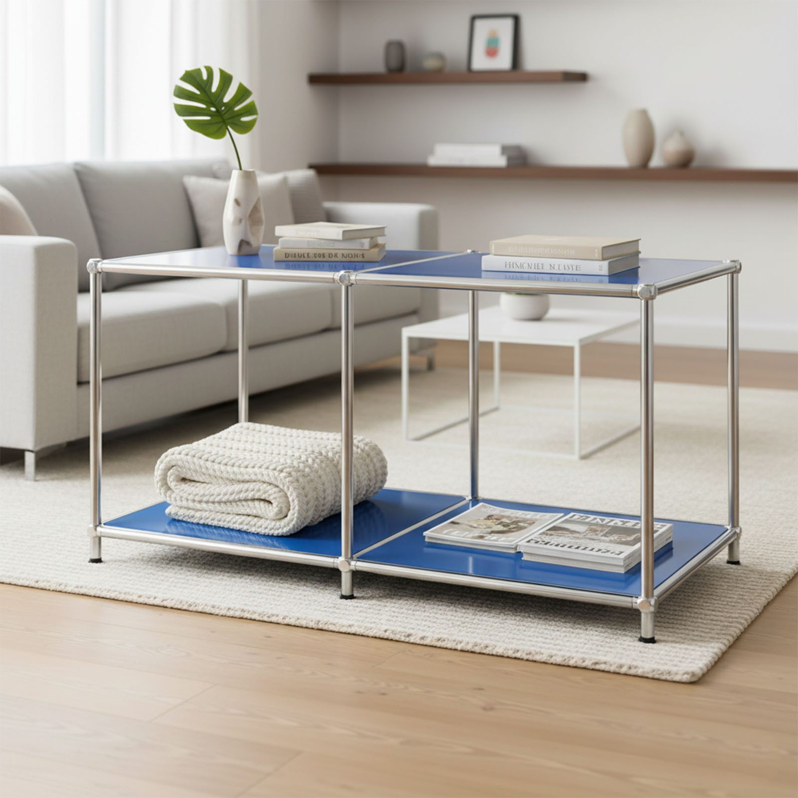 Floordirekt Lowboard Concept Epure MK-016 Sideboard & Ablageregal, B78 × T40 × H46 cm (modular, kratzfeste Pulverbeschichtung), Regal mit offenen Ablagen, verch – Bild 2 von 5