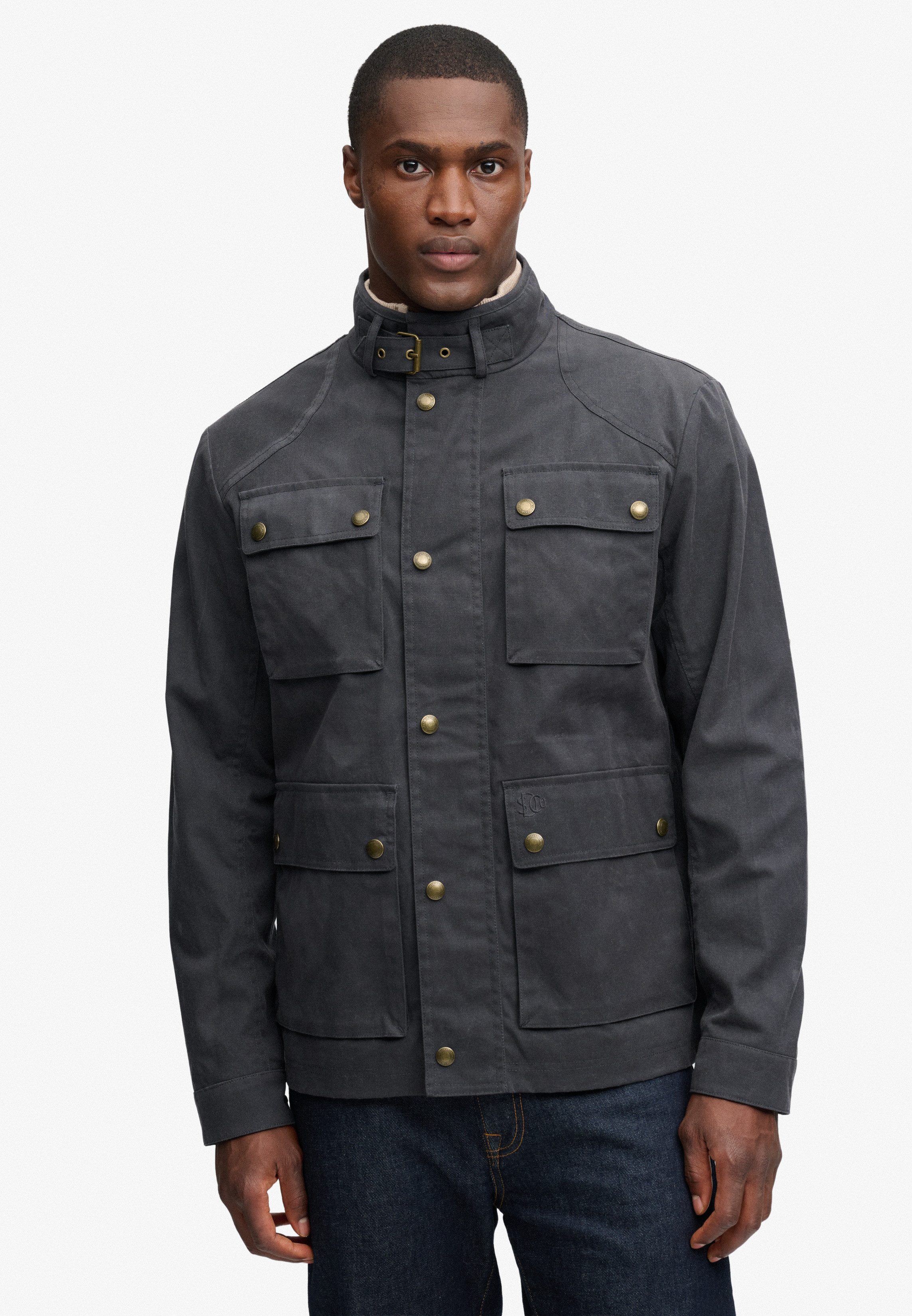 Superdry Bikerjacke WAX RACER JACKET Baumwolle, regular fit