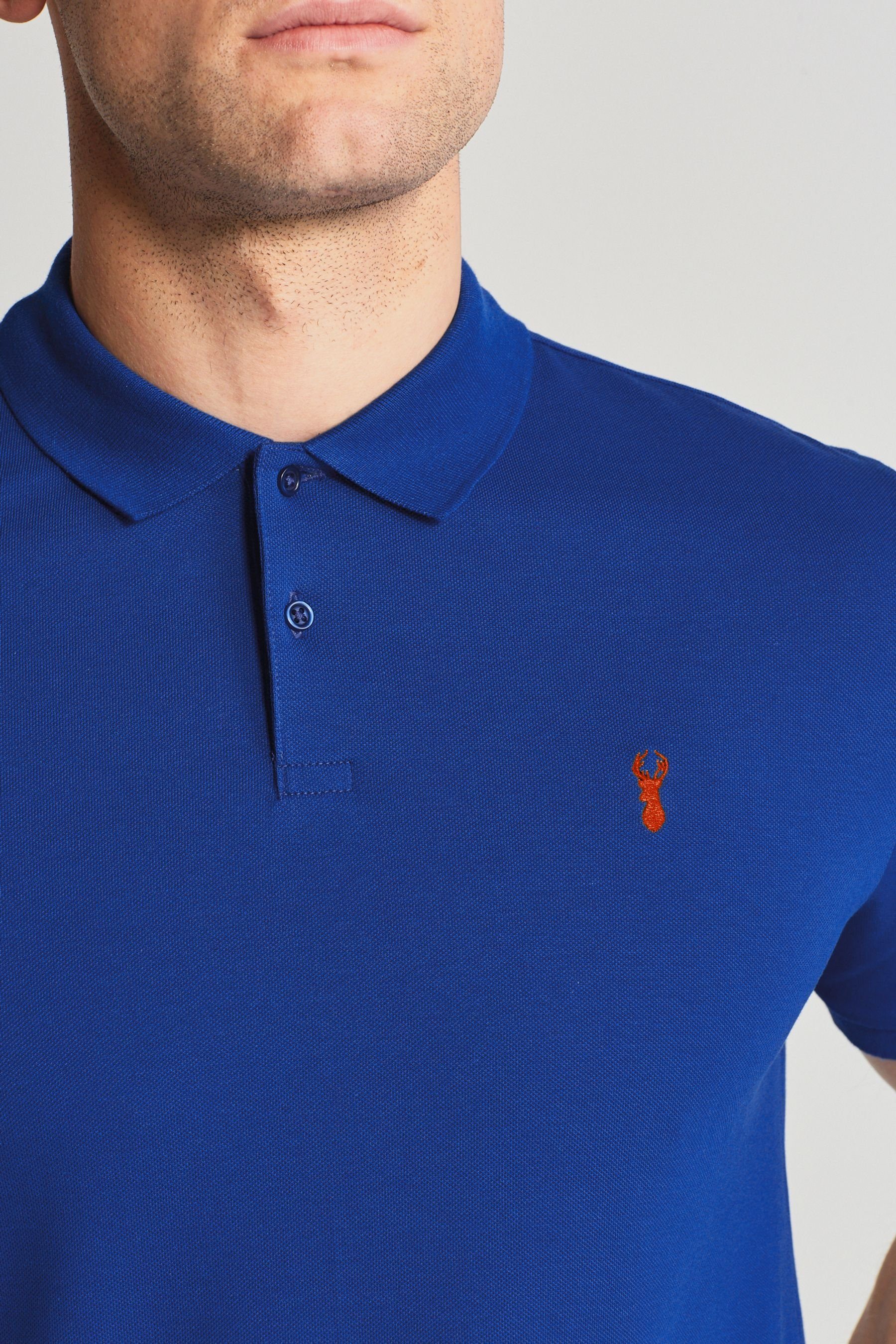 Cobalt Next (1-tlg) Blue Piqué-Poloshirt Poloshirt